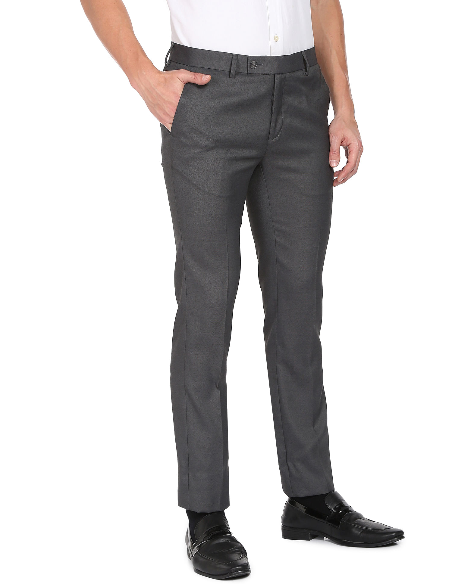 Buy Hiltl Dark Grey Formal Trousers Online  526091  The Collective