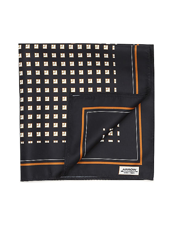 Arrow Geometric Print Woven Pocket Square
