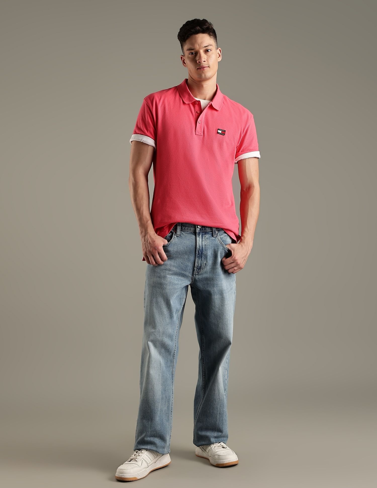 Tommy Hilfiger Solid Regular-Fit Cotton Polo Shirt