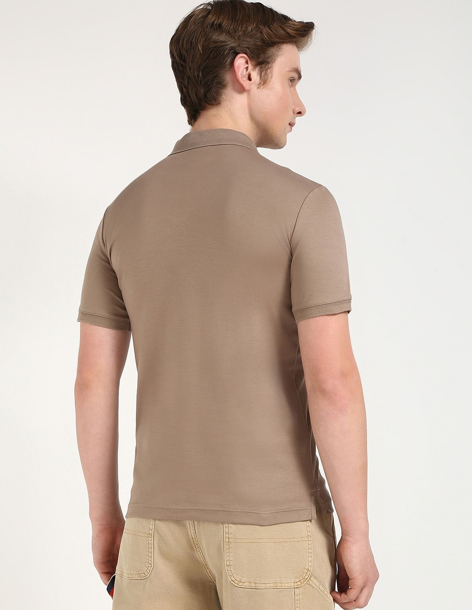 Calvin Klein Jeans Solid Slim-Fit Cotton Polo T-Shirt