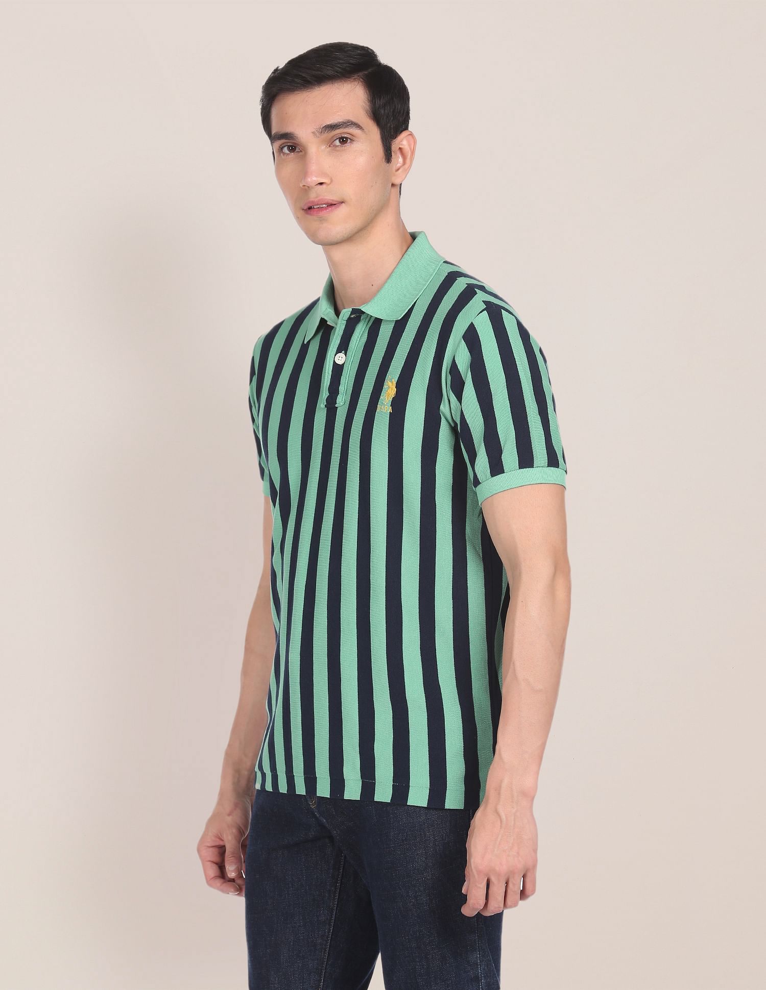 U.S. Polo Assn. Pique Striped Polo Shirt