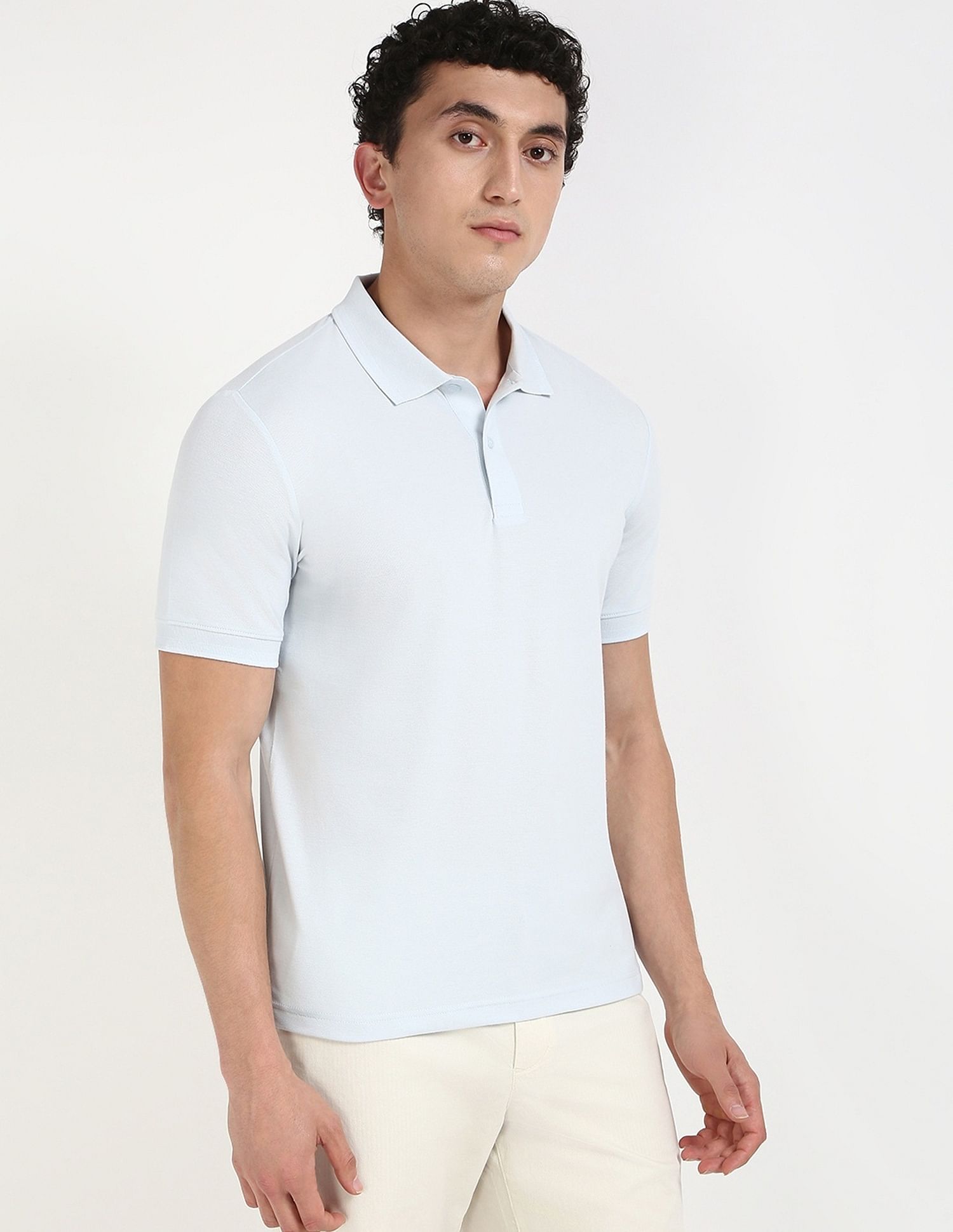 Calvin Klein Jeans Solid Slim Fit Cotton Polo Shirt