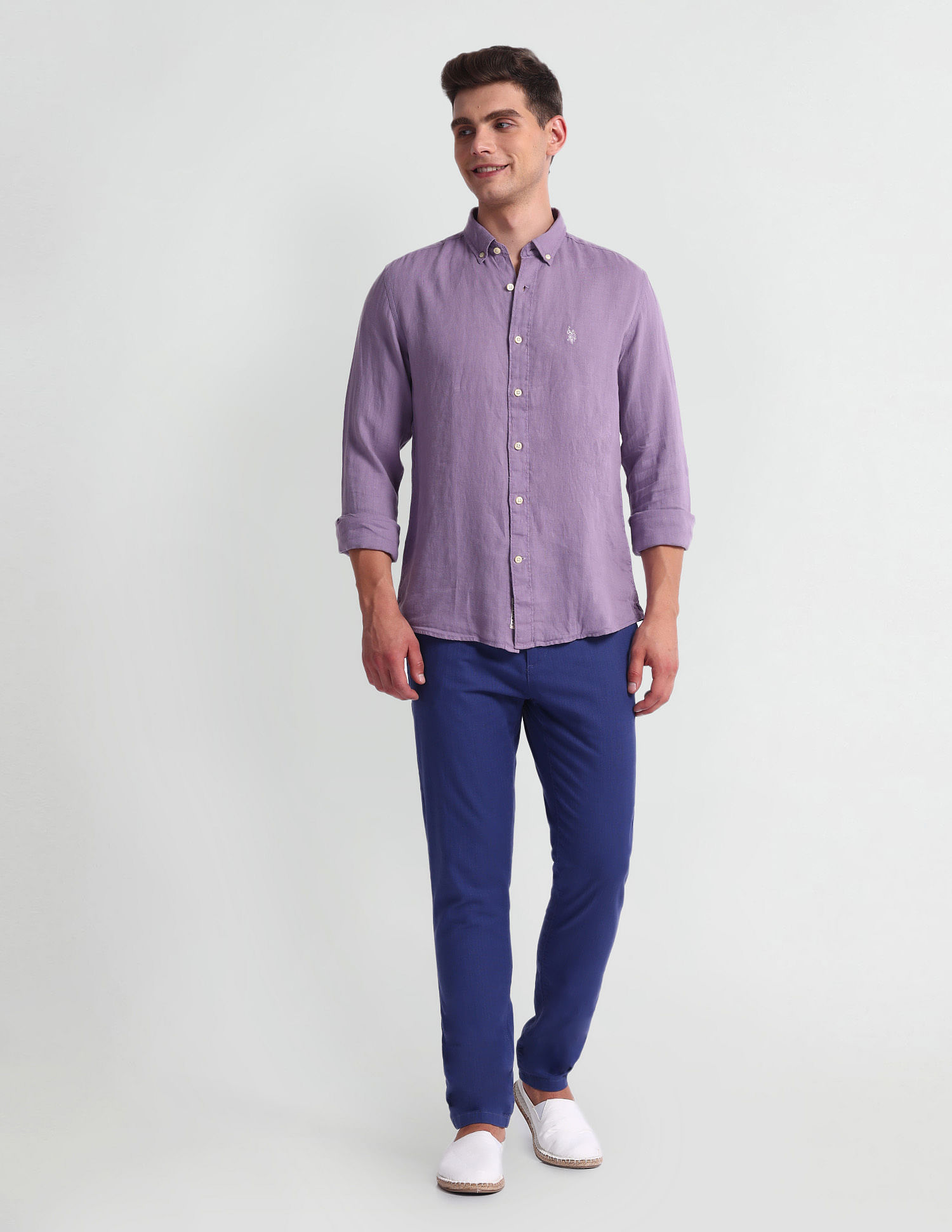U.S. Polo Assn. Denim Co. Slim Fit Solid Shirt