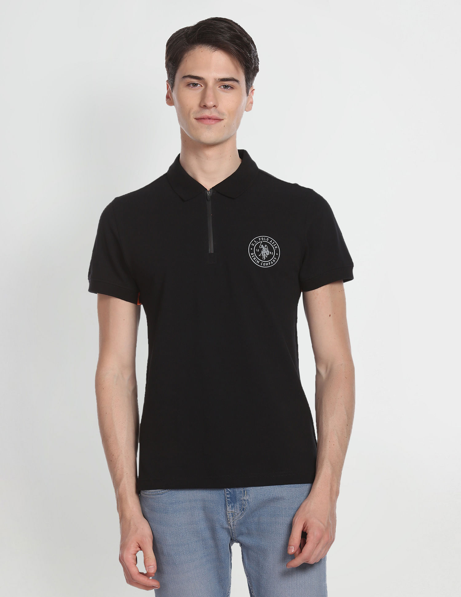 U.S. Polo Assn. Denim Co. HD Print Muscle Fit Polo Shirt
