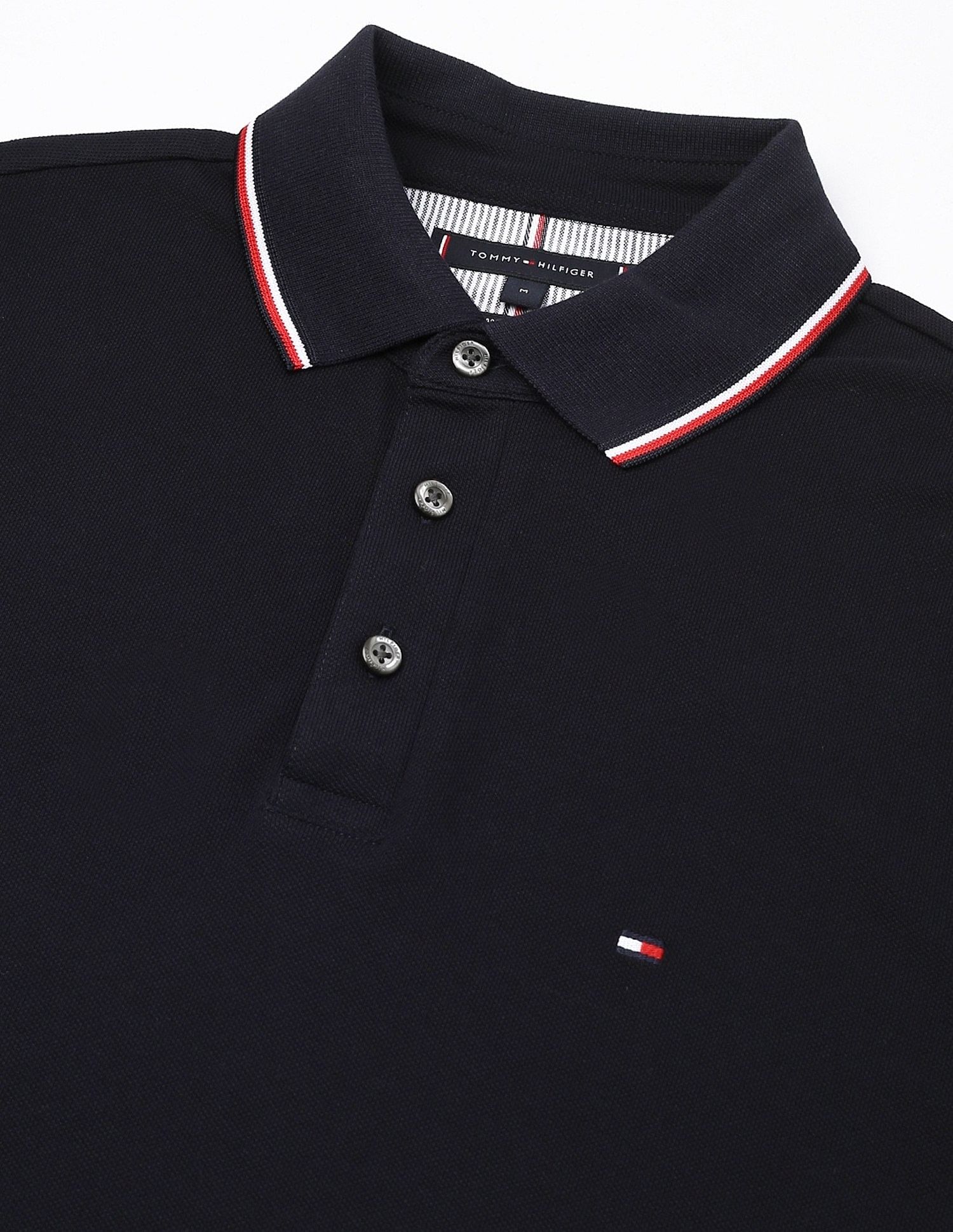 Tommy Hilfiger Solid Regular-Fit Cotton Polo Shirt