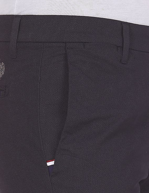 U.S. Polo Assn. Flat Front Solid Casual Trousers