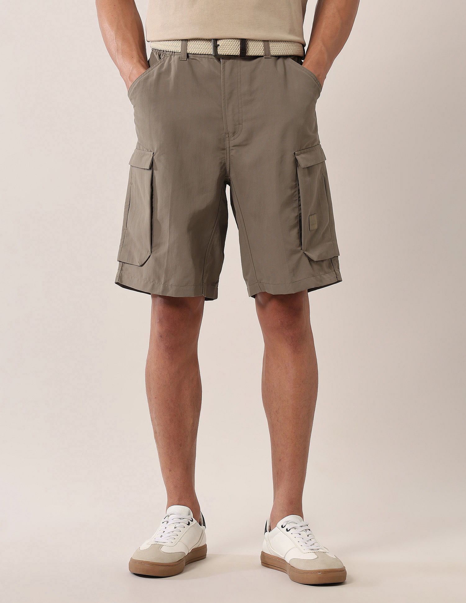 U.S. Polo Assn. Denim Co. Solid Regular Fit Cargo Shorts