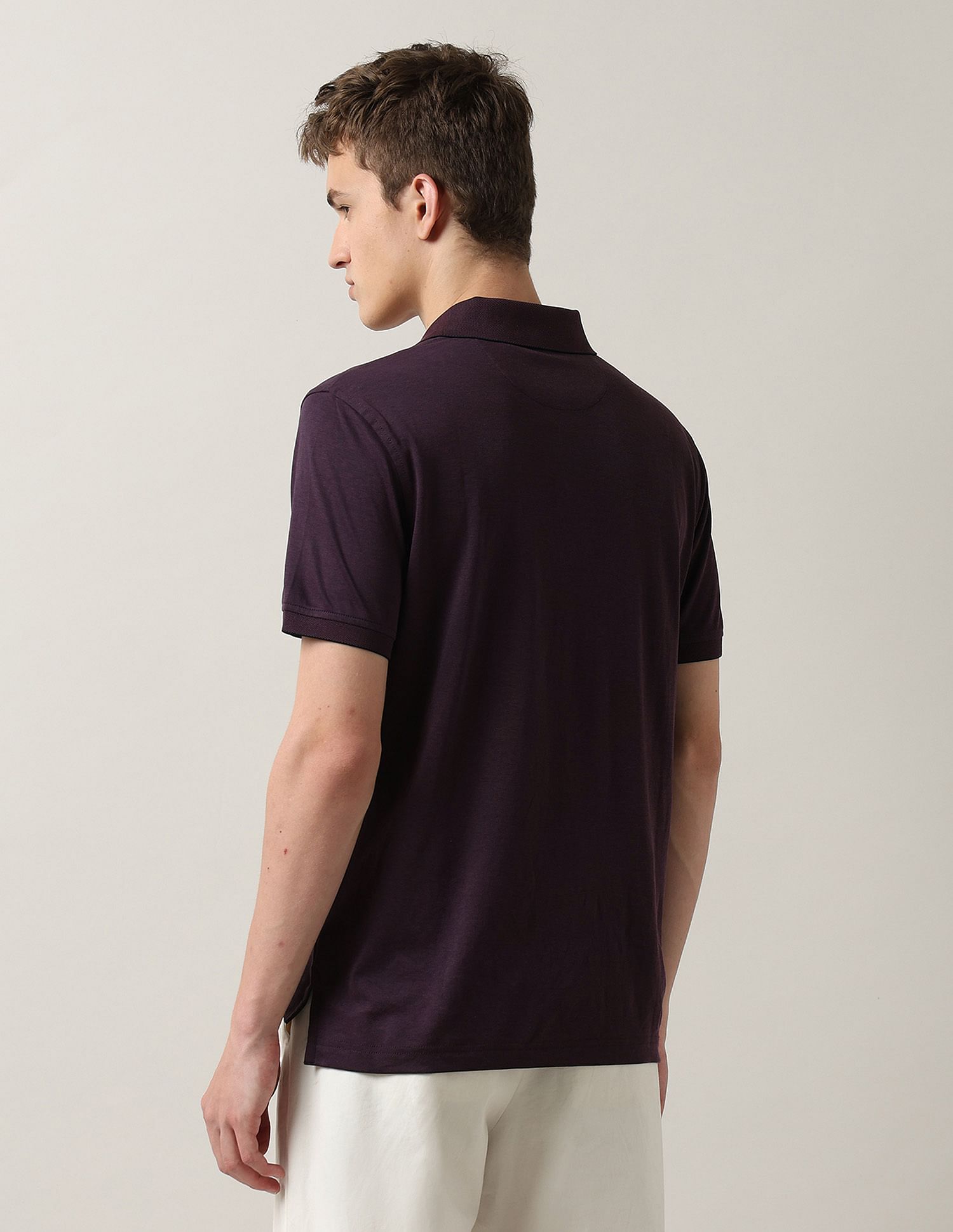 Arrow Textured Regular Fit Polo Shirt