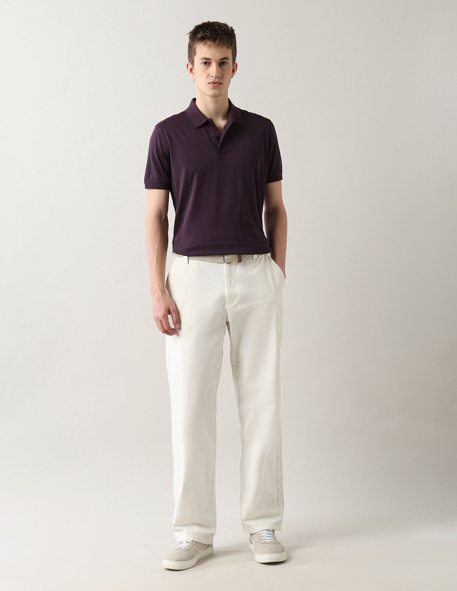 Arrow Textured Regular Fit Polo Shirt