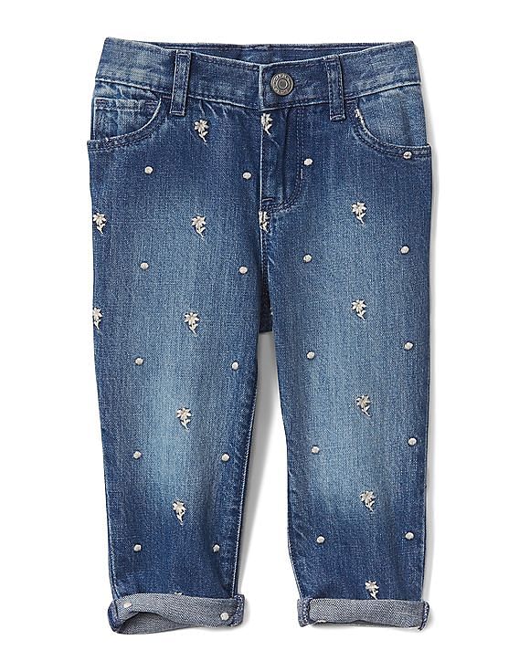 Gap embroidered jeans new arrivals