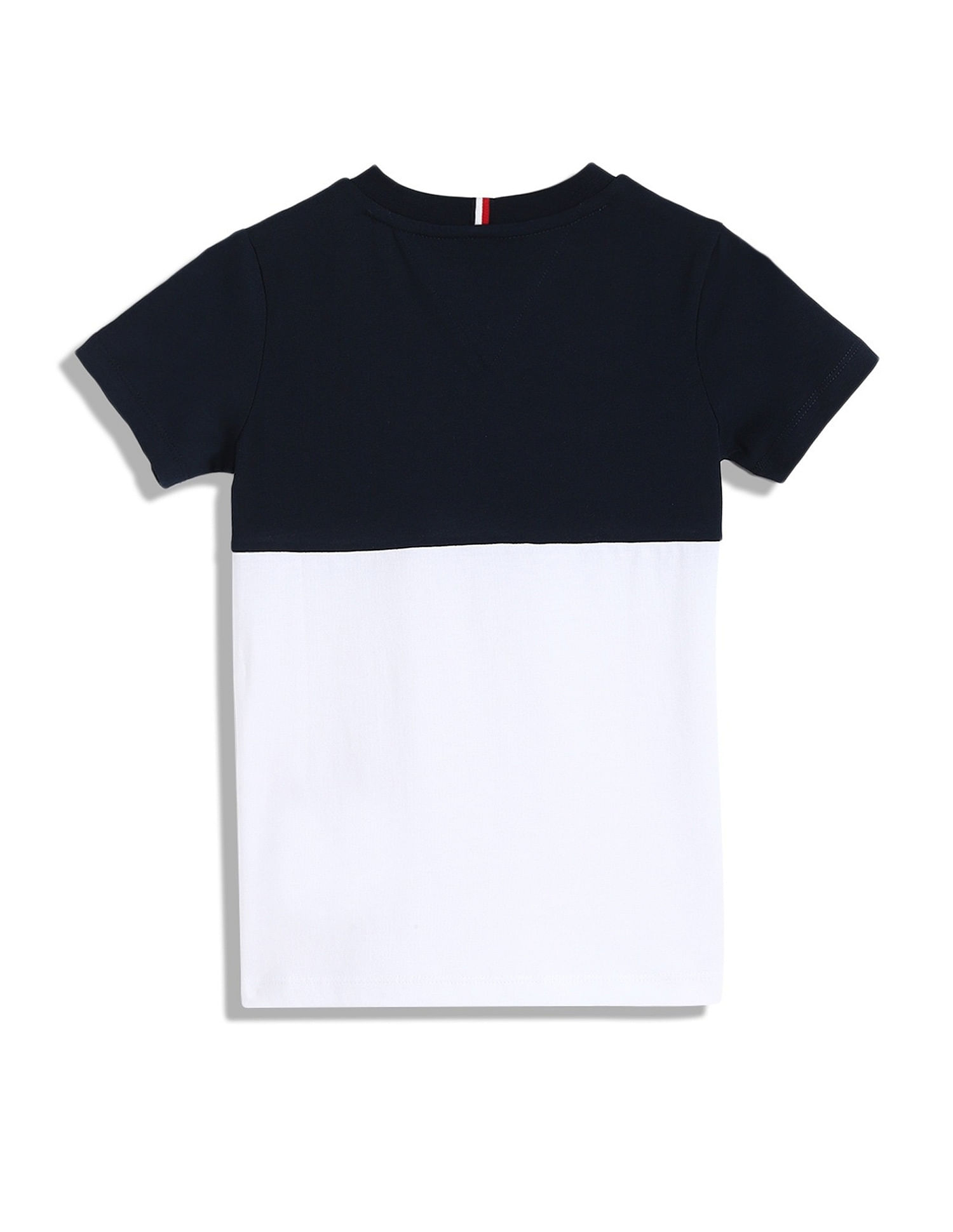 Tommy Hilfiger Boys Blue Colour Blocked T-Shirt