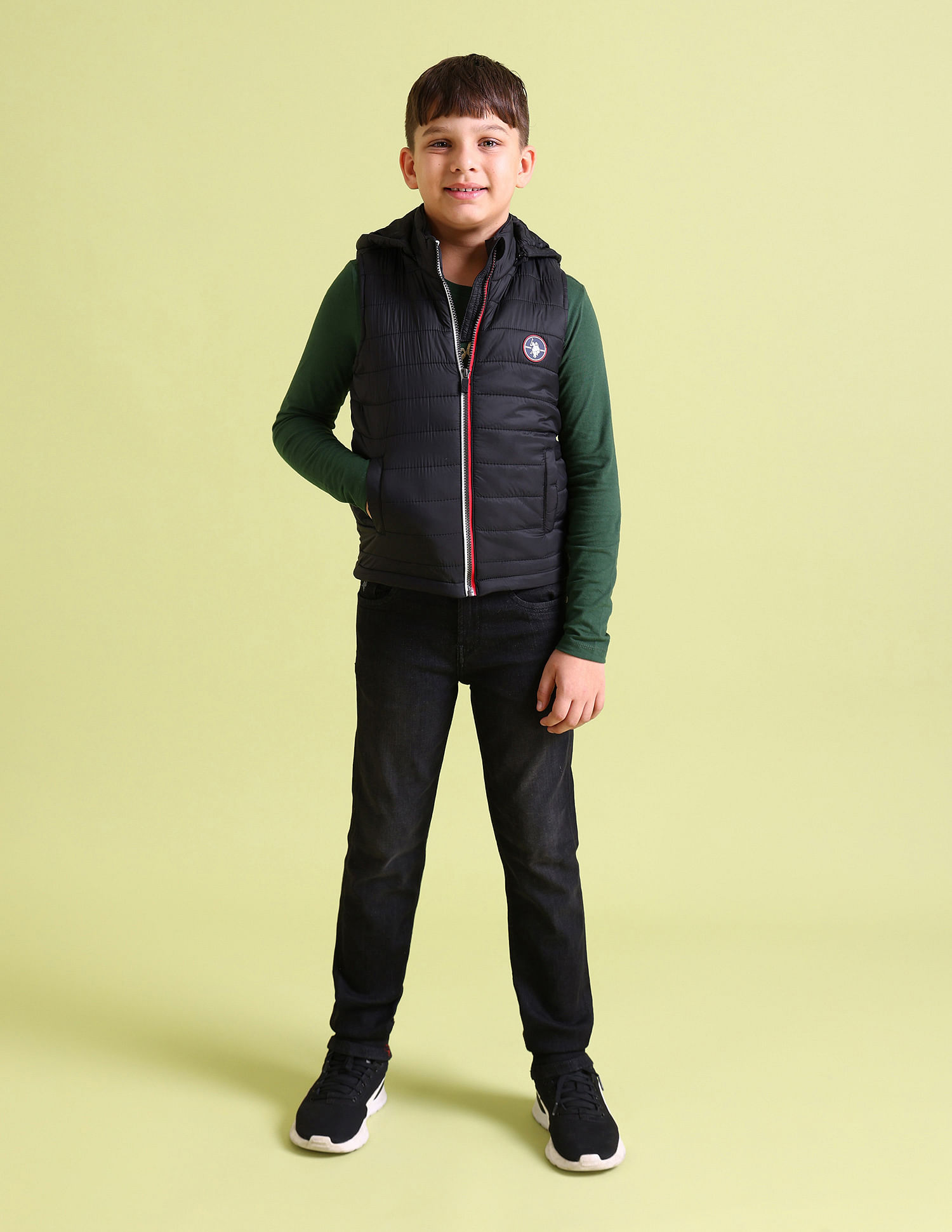 U.S. Polo Assn. Kids Sleeveless Solid Puffer Jacket