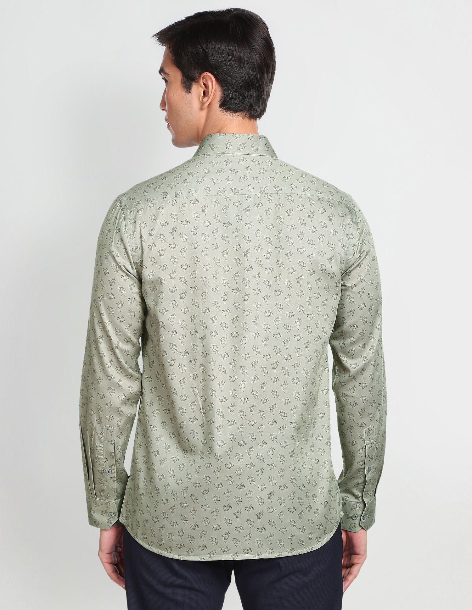 Arrow Floral Print Pure Cotton Formal Shirt