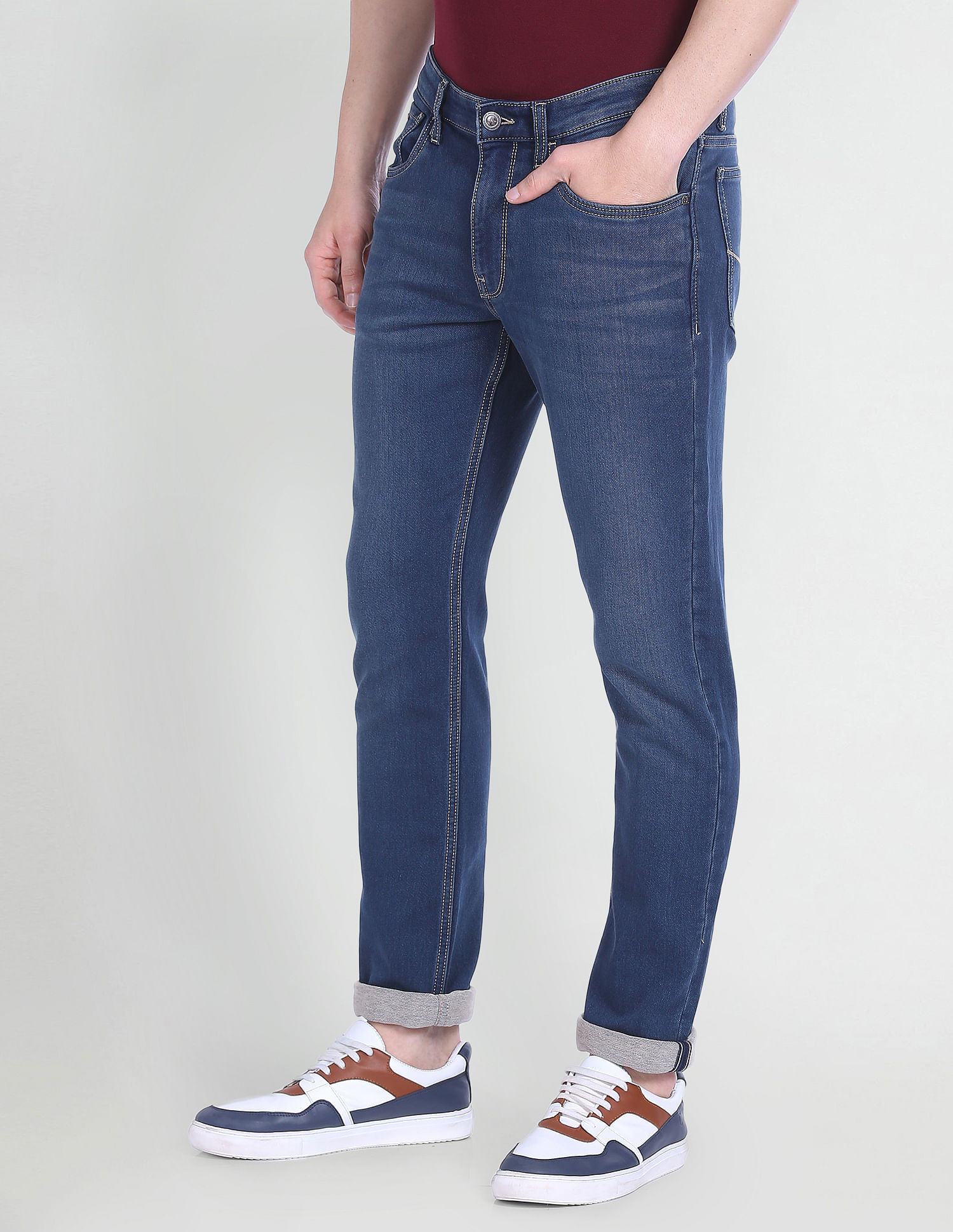 Arrow Sports Jameson Slim Fit Stone Wash Jeans