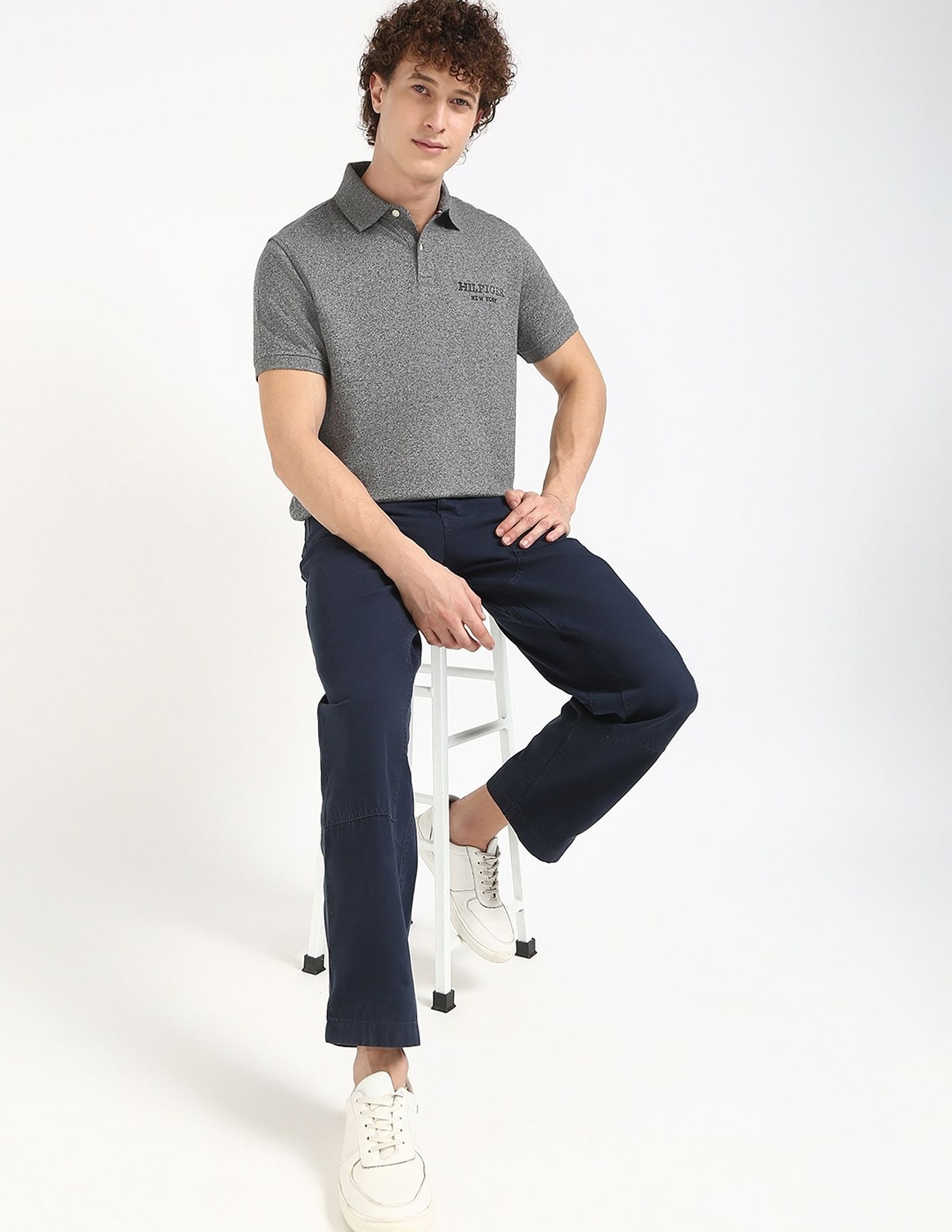 Tommy Hilfiger Printed Regular-Fit Cotton Polo Shirt