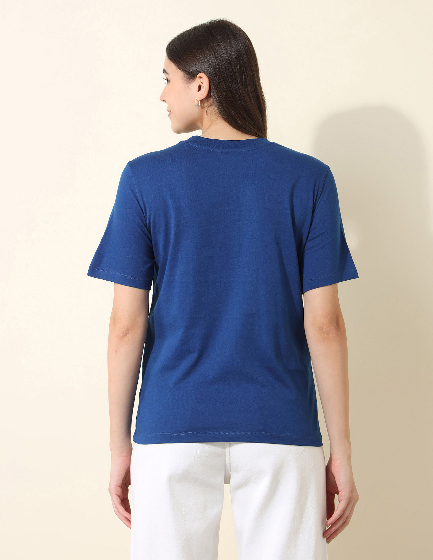 U.S. Polo Assn. Women Boxy Fit Brand Embroidered T-Shirt