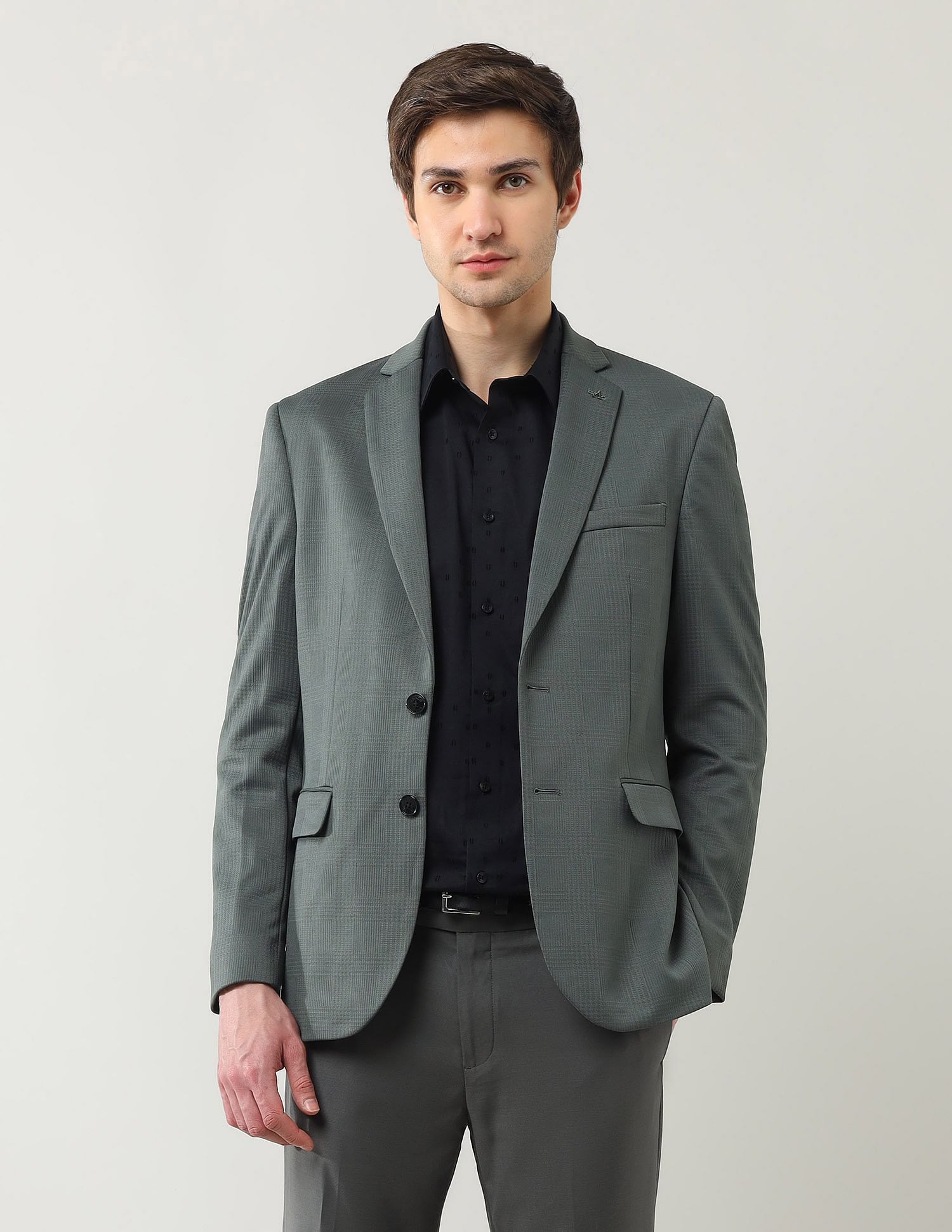 Arrow Zero Calorie Slim Fit Textured Blazer