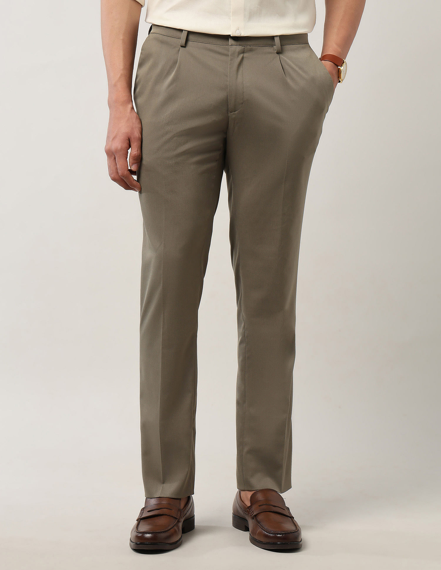 Arrow Regular Fit Twill Trousers