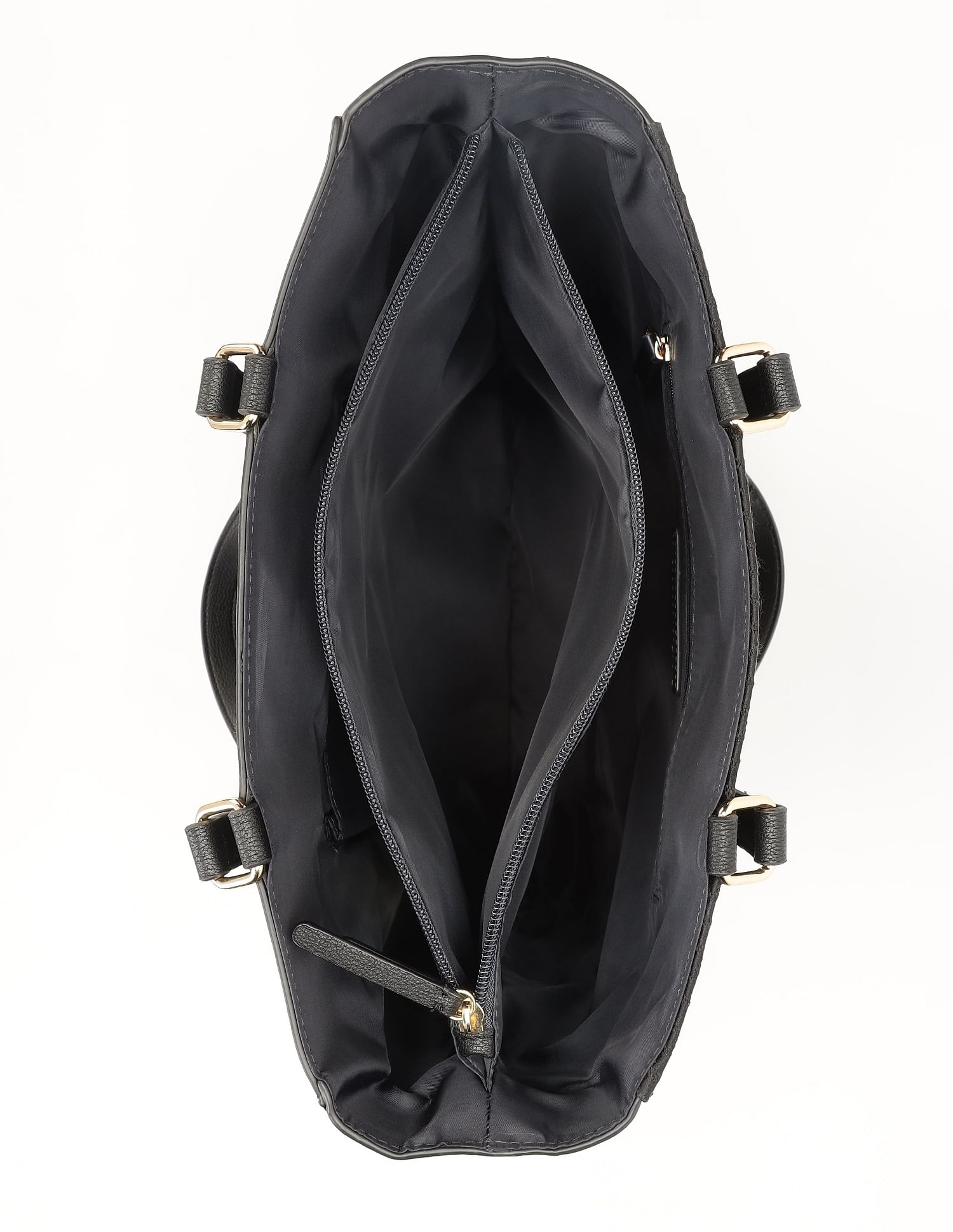 Tommy Hilfiger Logo Black Polyester Tote Bag