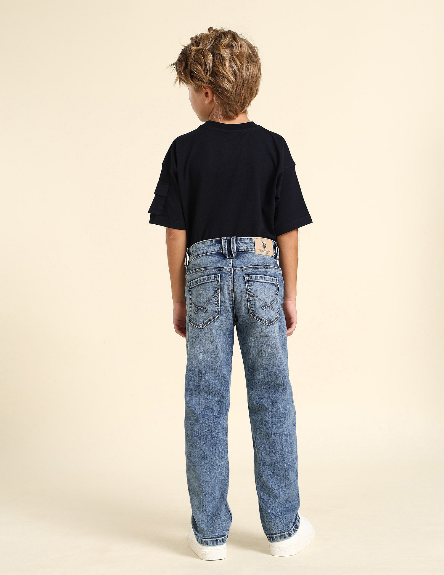 U.S. Polo Assn. Kids Boys Relaxed Fit Blue Jeans