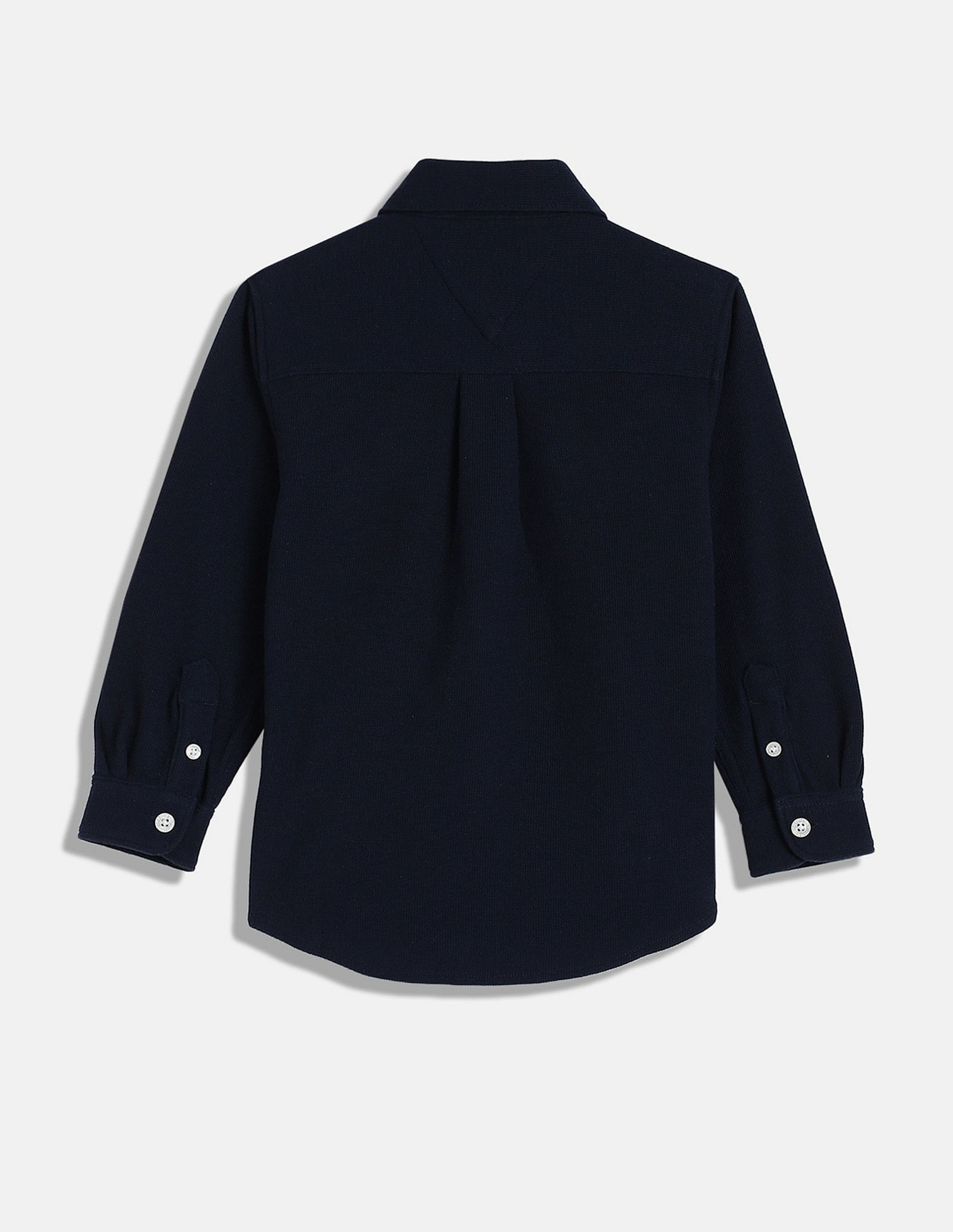 Tommy Hilfiger Kids Boys Solid Regular-Fit Cotton Shirt