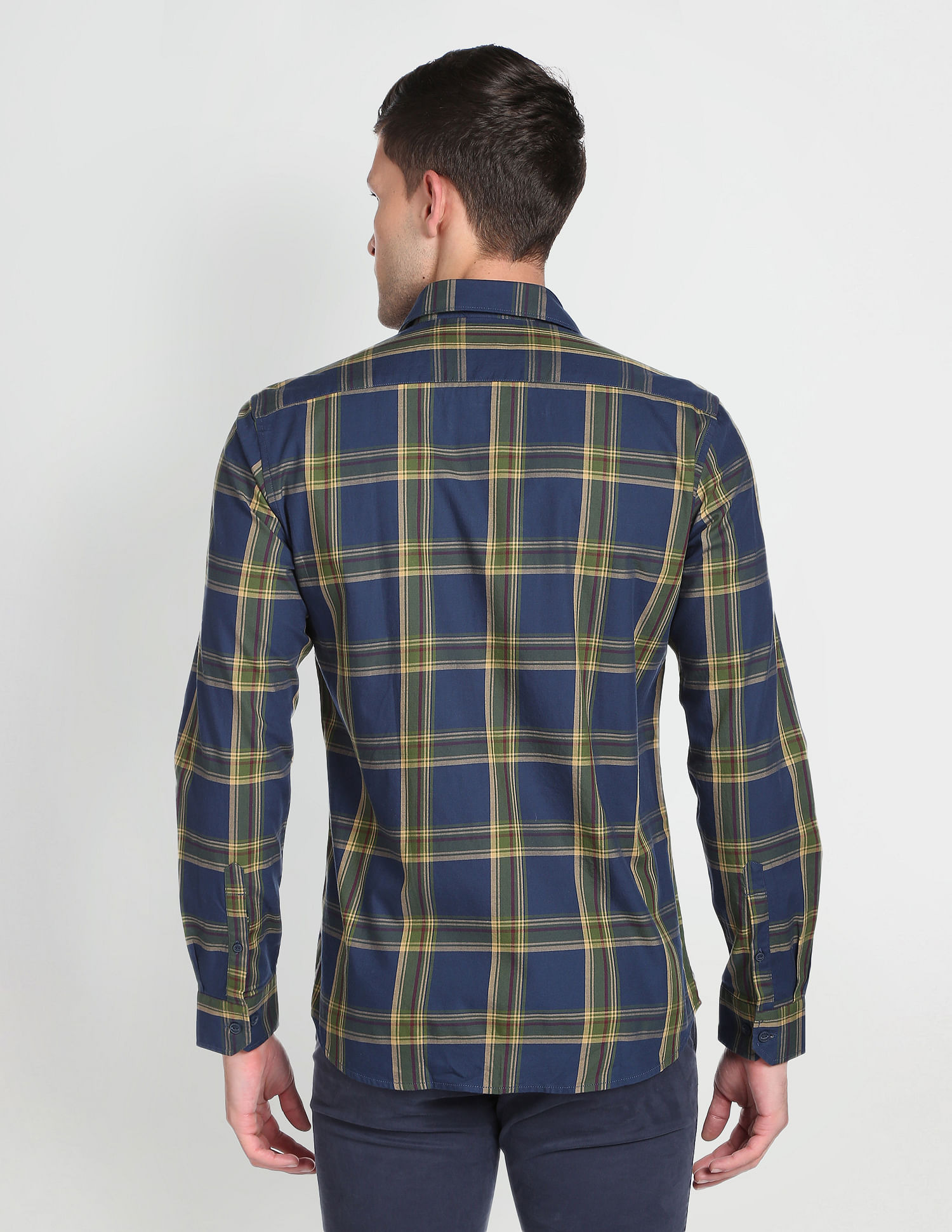 Arrow Sports Tartan Check Slim Fit Casual Shirt