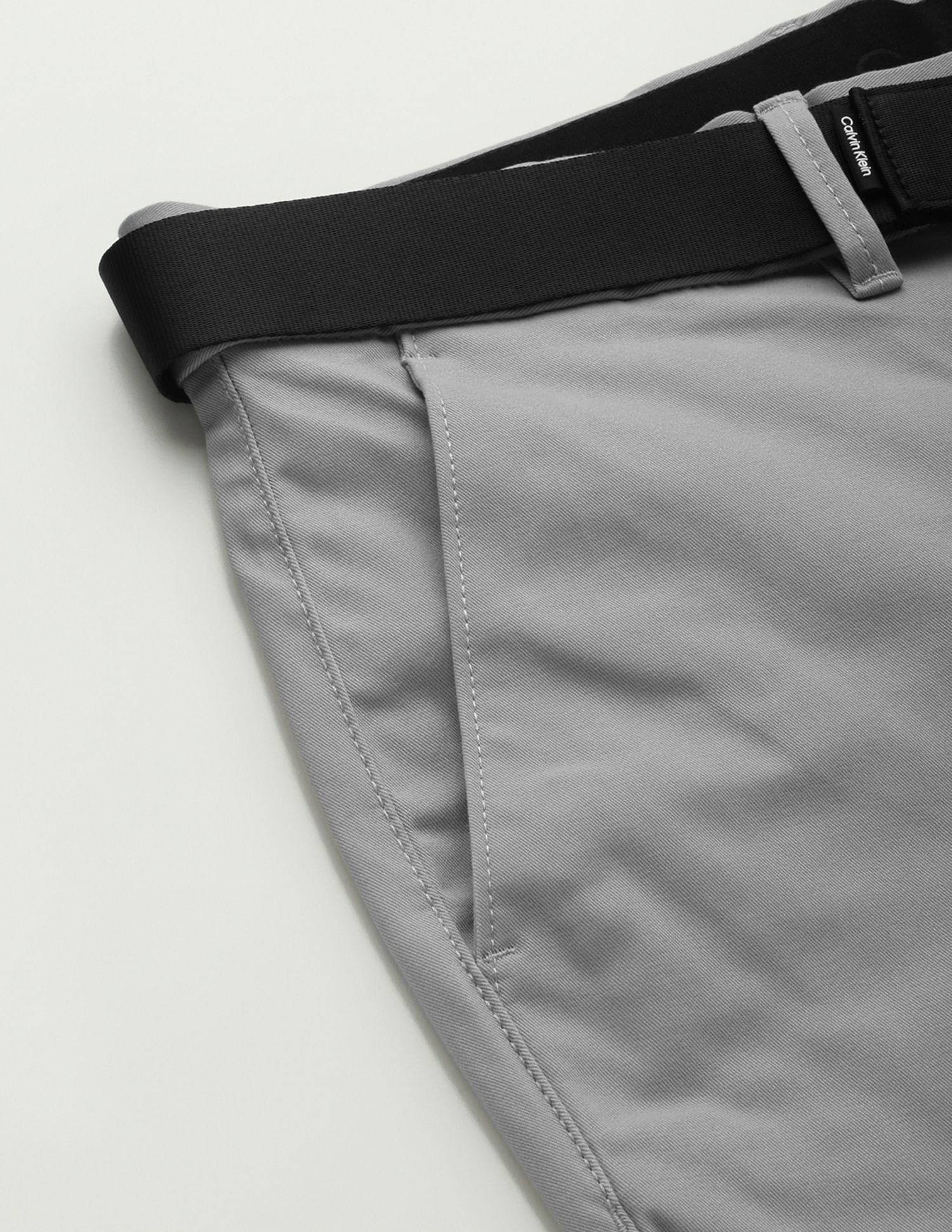 Calvin Klein Belted Modern Twill Slim Fit Chinos