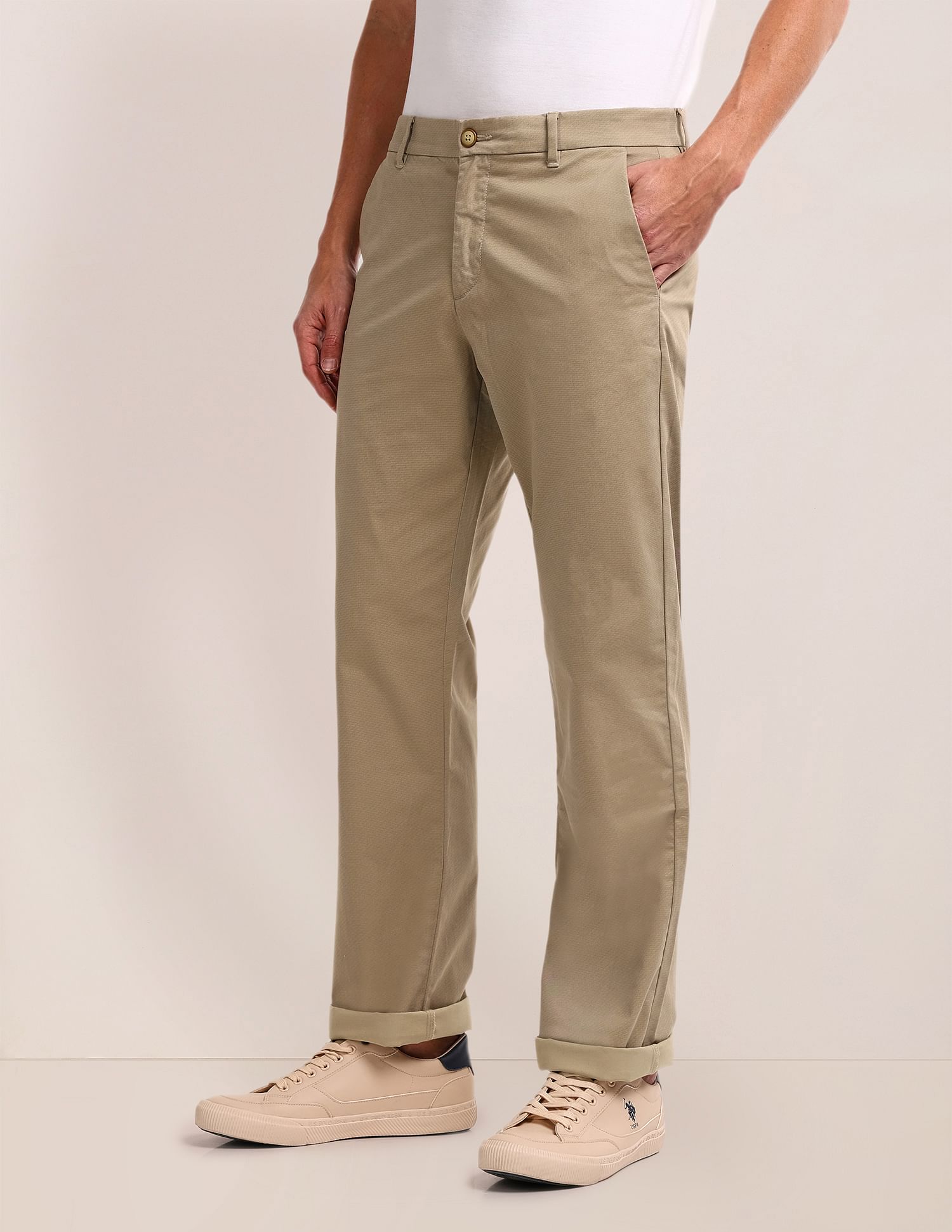 U.S. Polo Assn. Riley Straight Fit Mid Rise Trousers