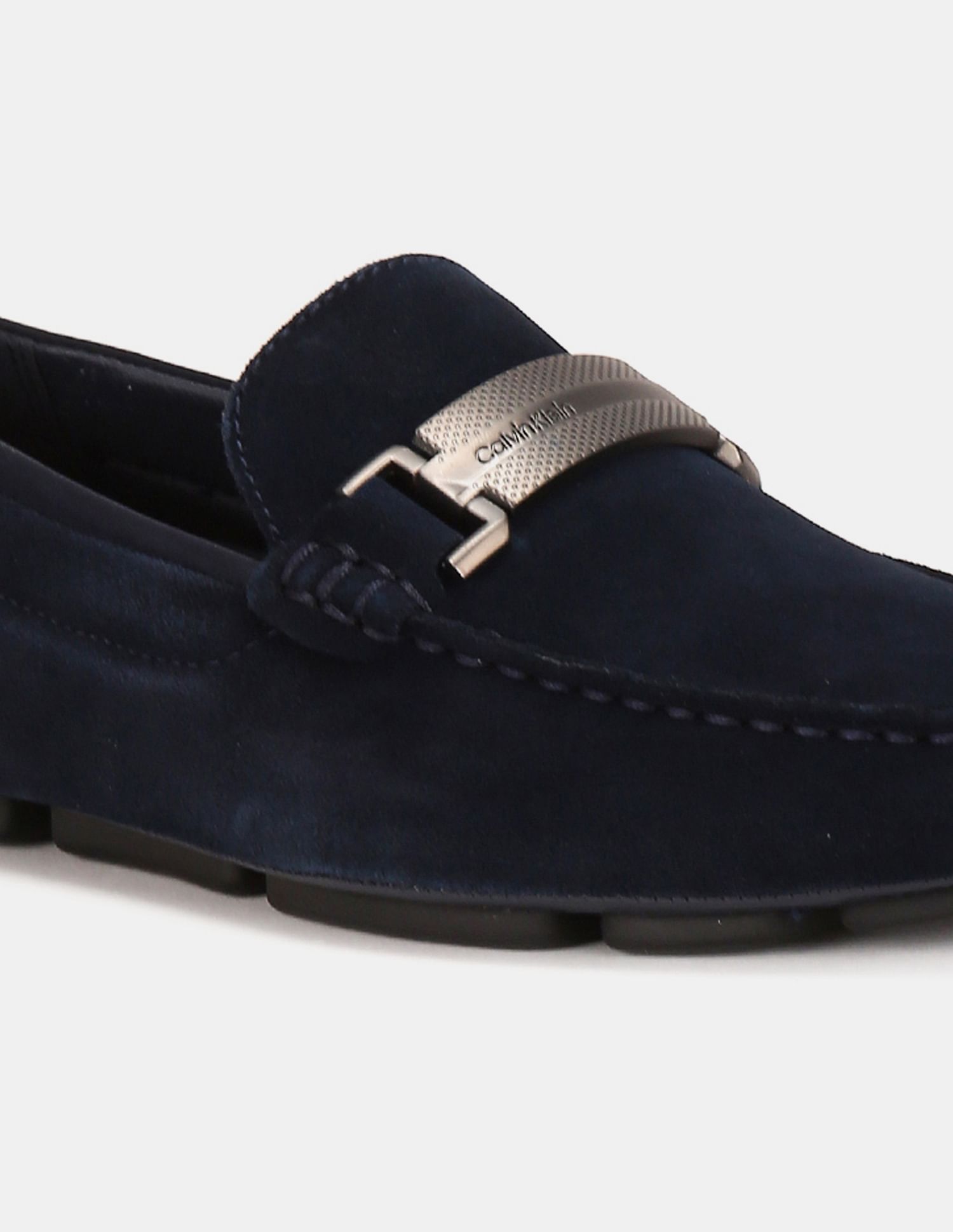 Calvin klein blue suede on sale loafers