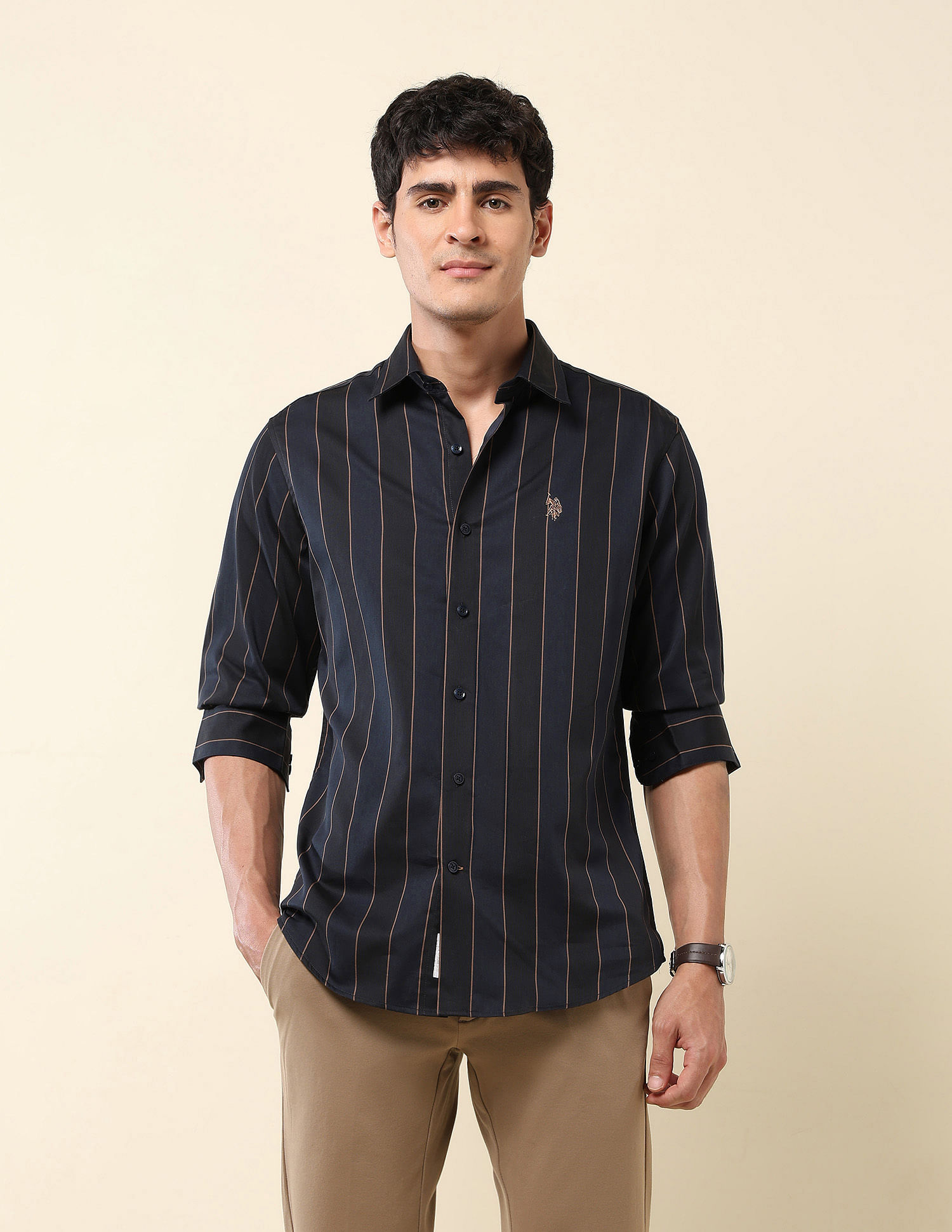 U.S. Polo Assn. Vertical Striped Pure Cotton Shirt