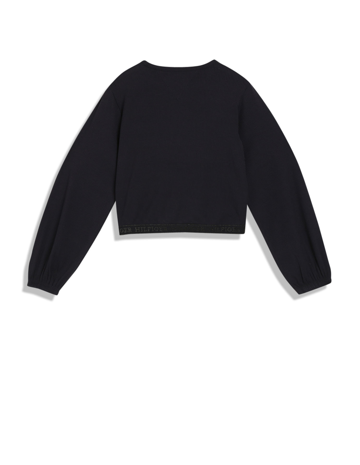 Tommy Hilfiger Kids Girls Brand Tape Rib T-Shirt
