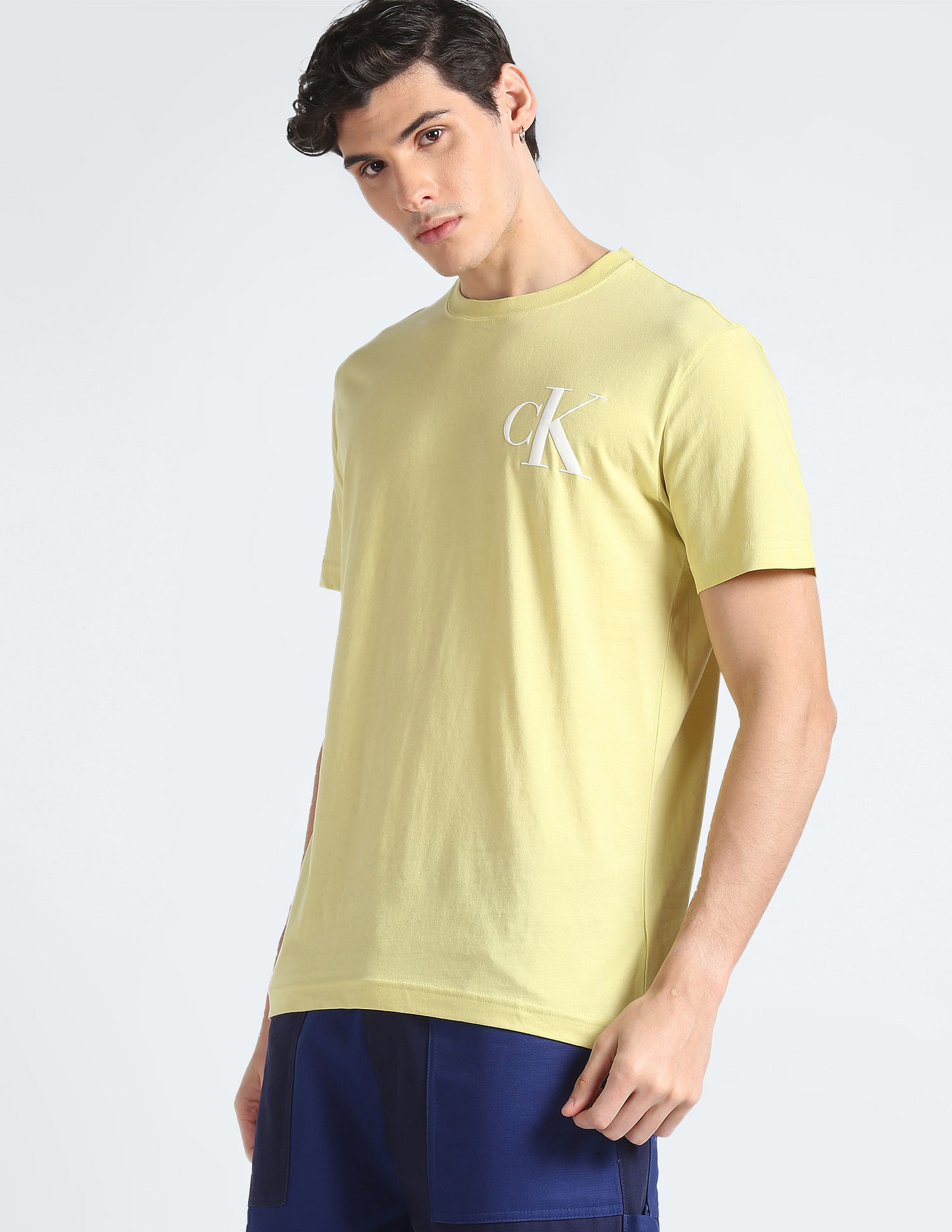 Buy Calvin Klein Brand Print Monogram Seasonal T-Shirt - NNNOW.com