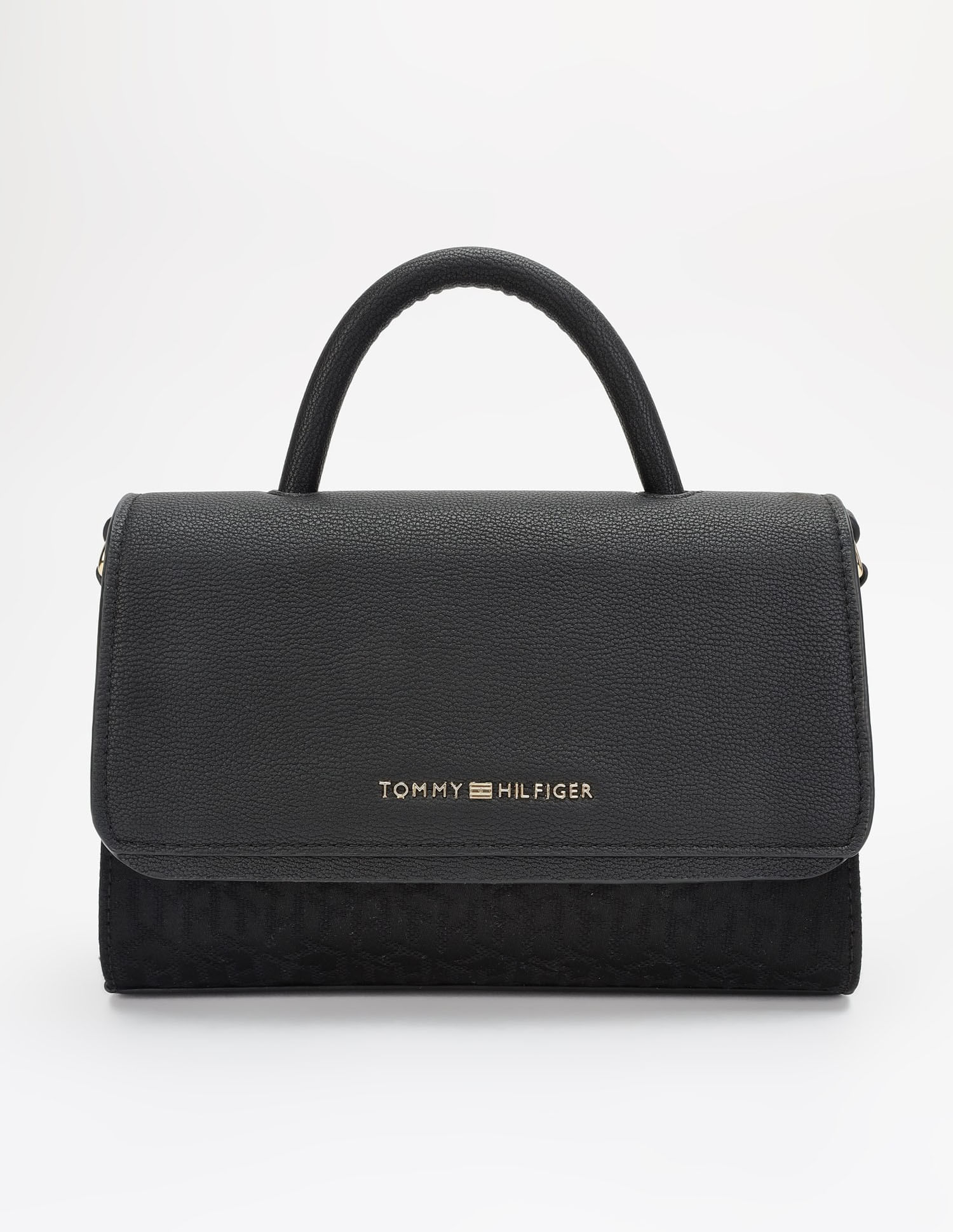 Tommy Hilfiger Logo Black Polyester Sling Bag