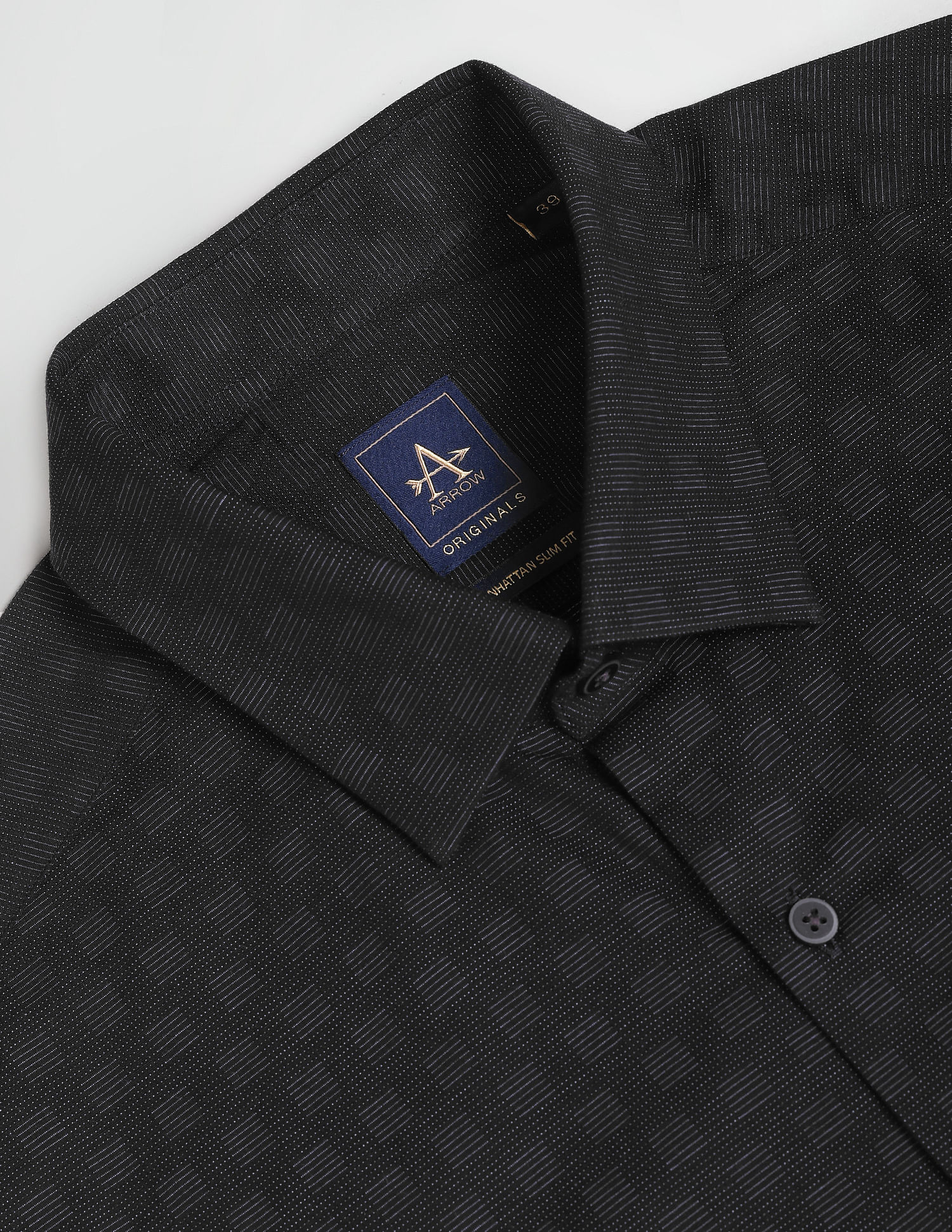 Arrow Geometric Pattern Manhattan Slim Fit Formal Shirt