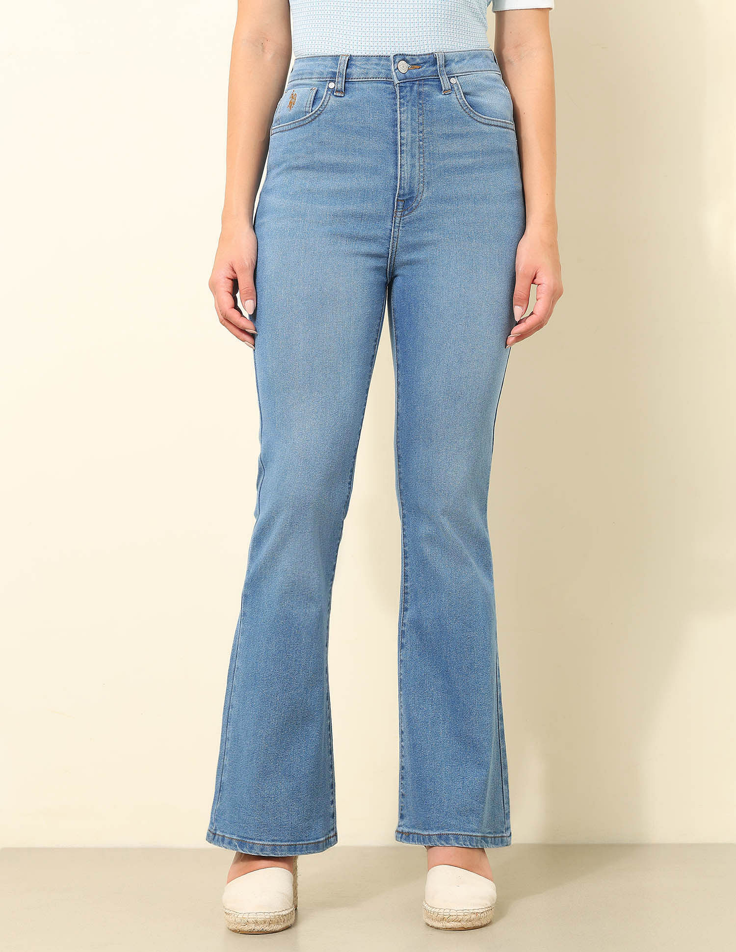 U.S. Polo Assn. Women Ultra-High Rise Flared Fit Jeans