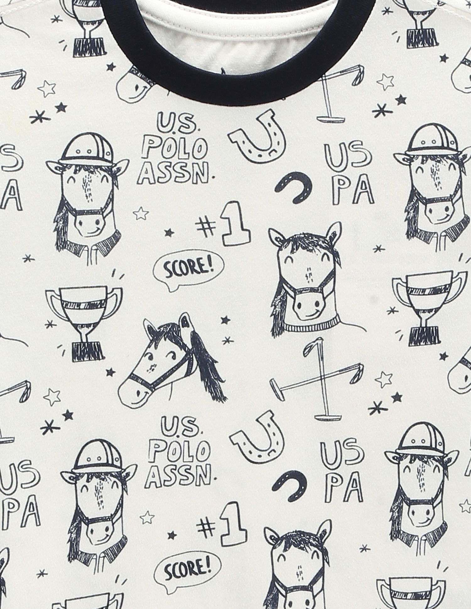 U.S. Polo Assn. Kids Boys Graphic Print Cotton T-Shirt