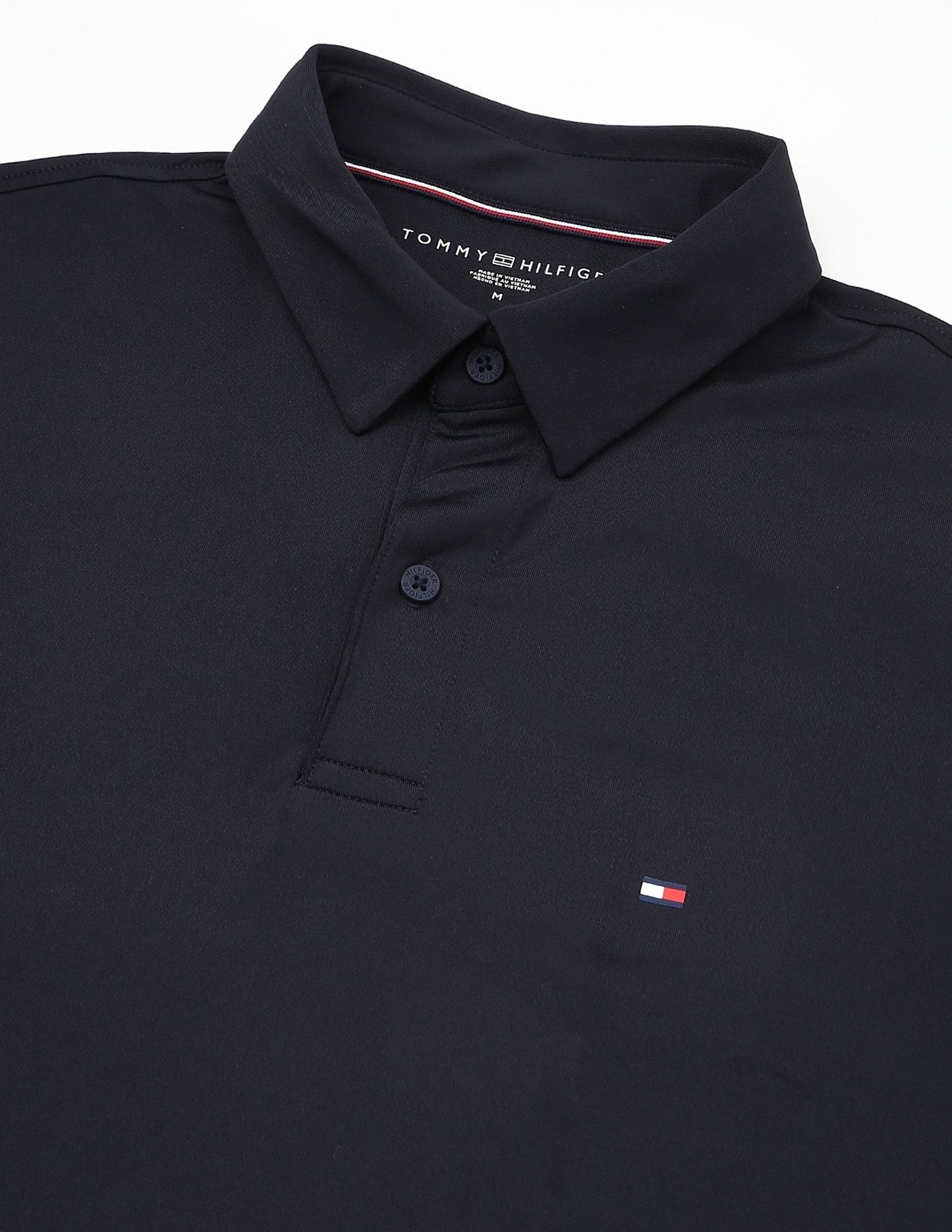 Tommy Hilfiger Solid Regular-Fit Cotton Polo Shirt