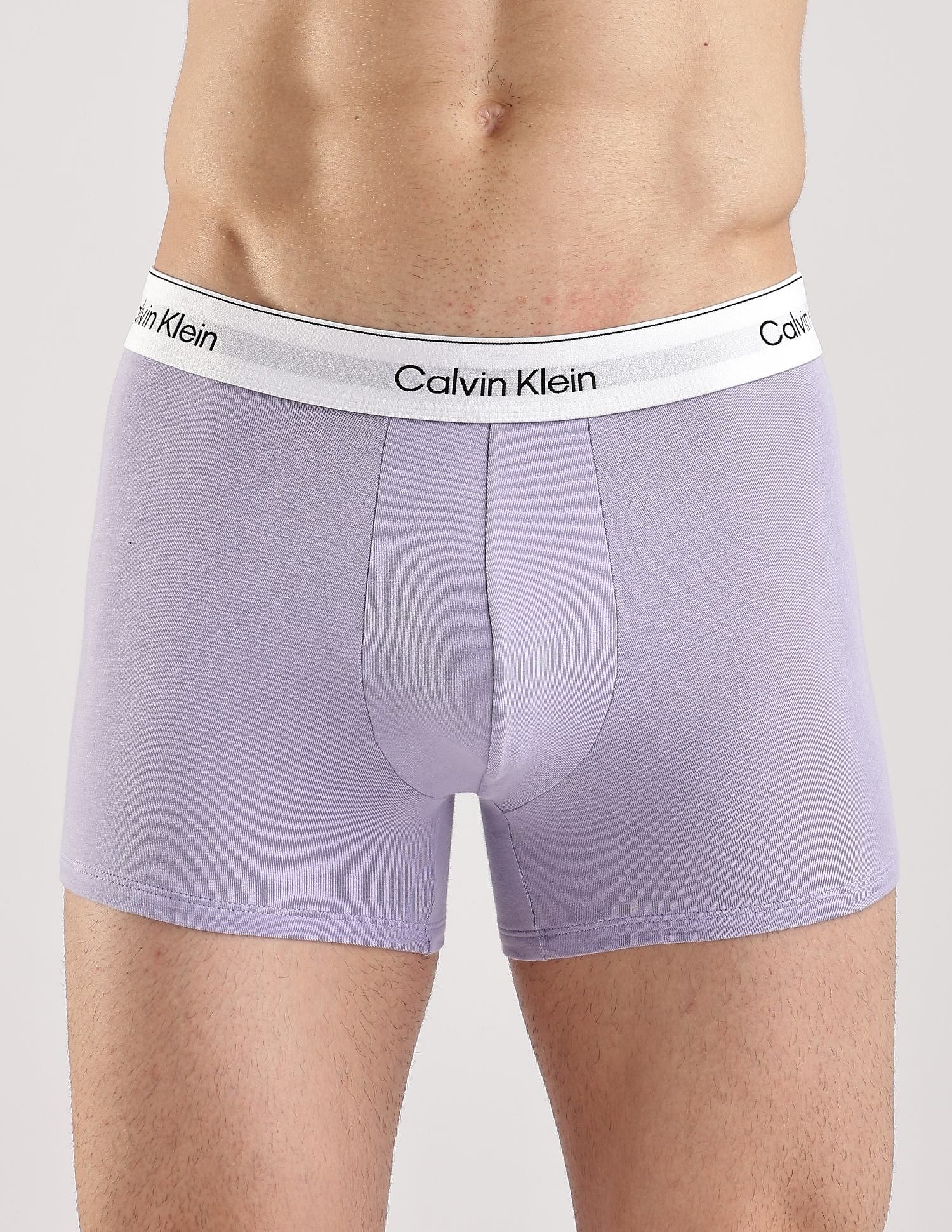Calvin Klein Underwear Multi-Coloured Solid Low Rise Trunk - Pack Of 3
