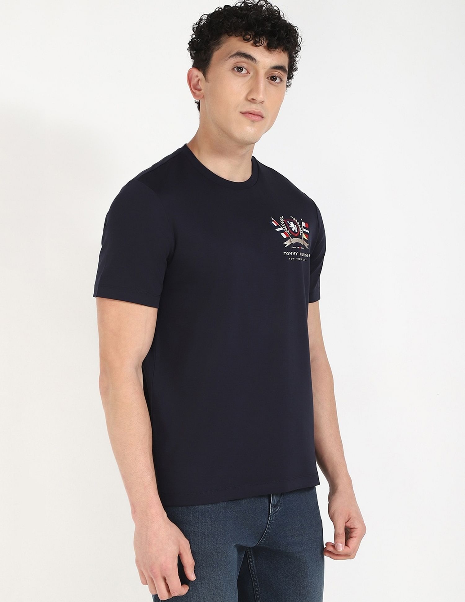 Tommy Hilfiger Embroidered Logo Regular-Fit Cotton T-Shirt