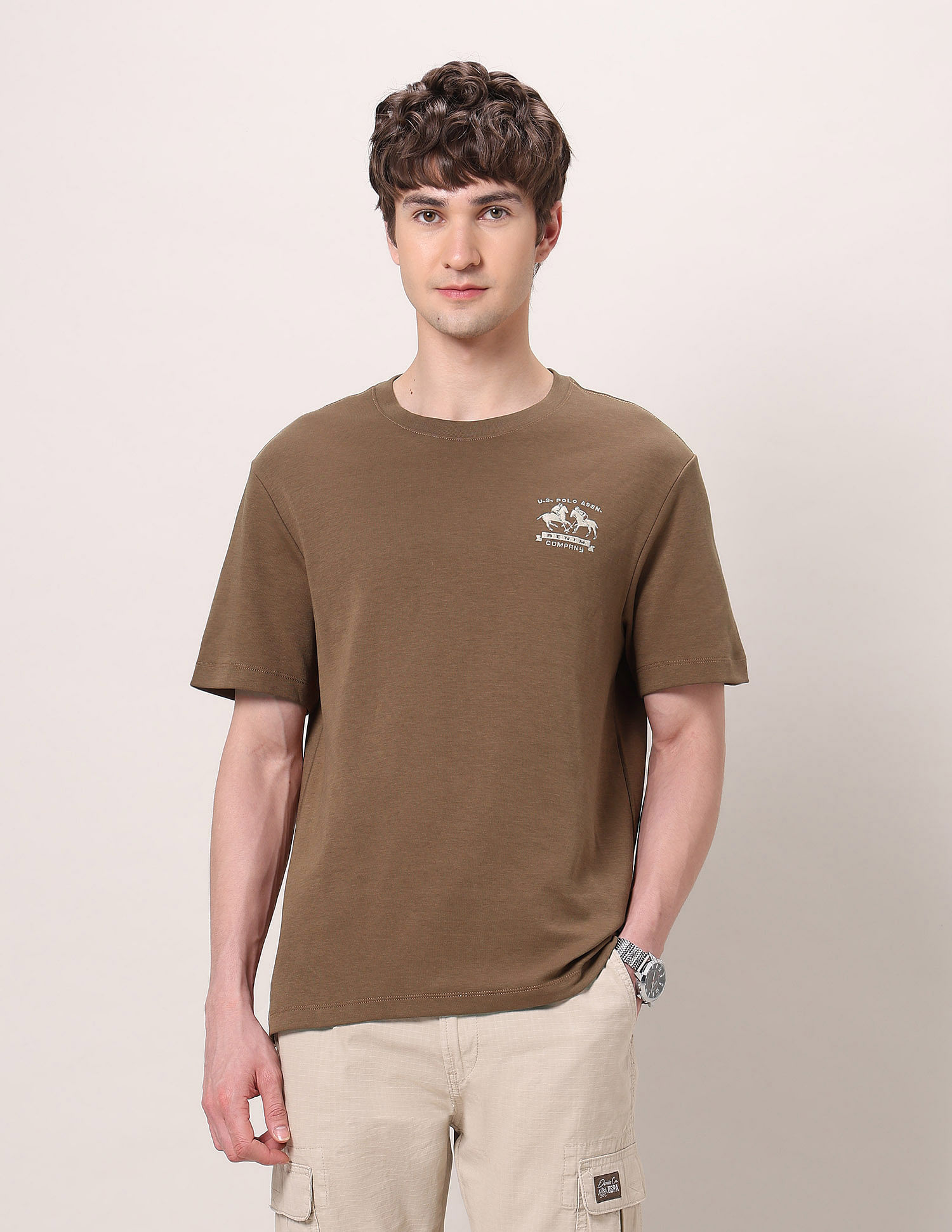 U.S. Polo Assn. Denim Co. Relaxed Fit Pure Cotton T-Shirt