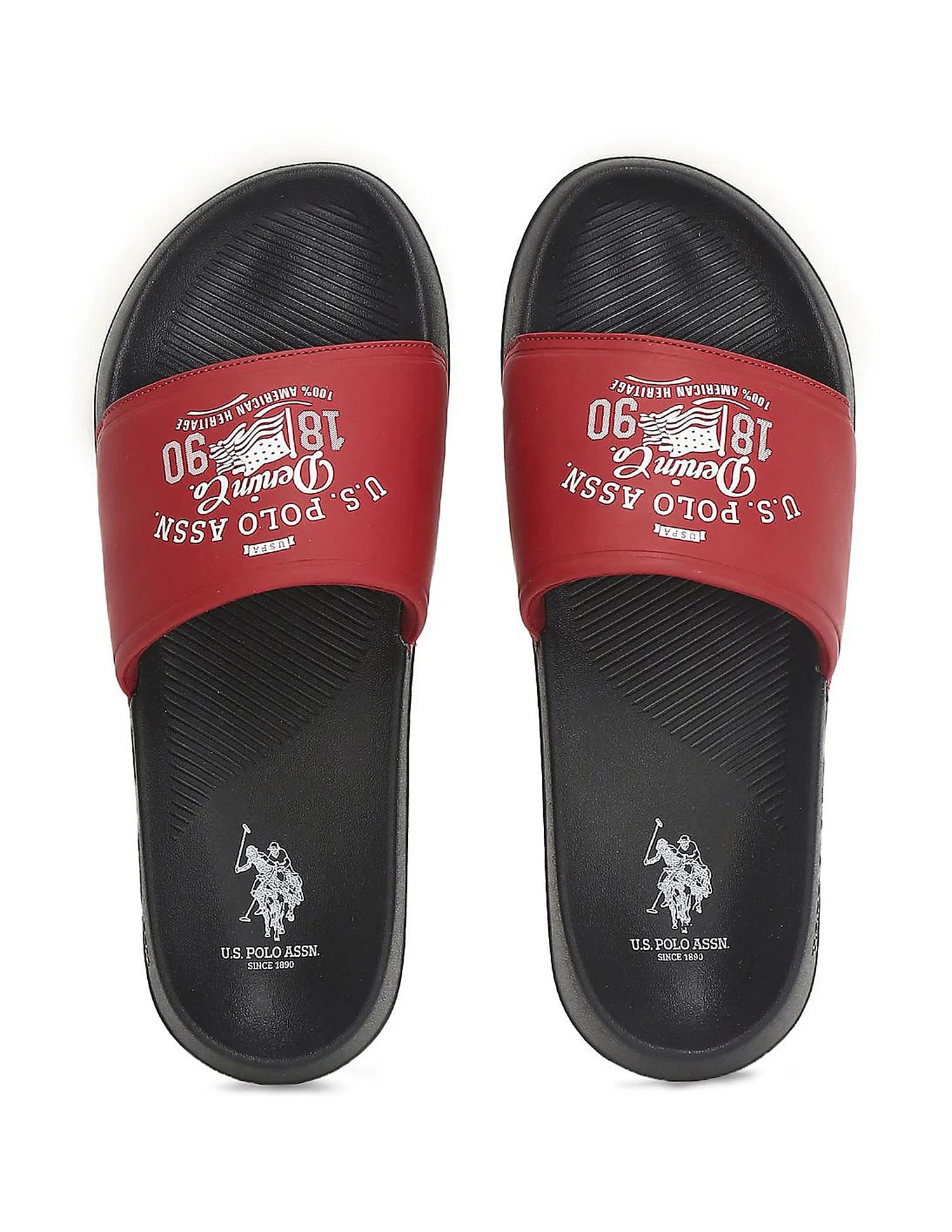 U.S. Polo Assn. Men Brand Print Toplin 4.0 Slides