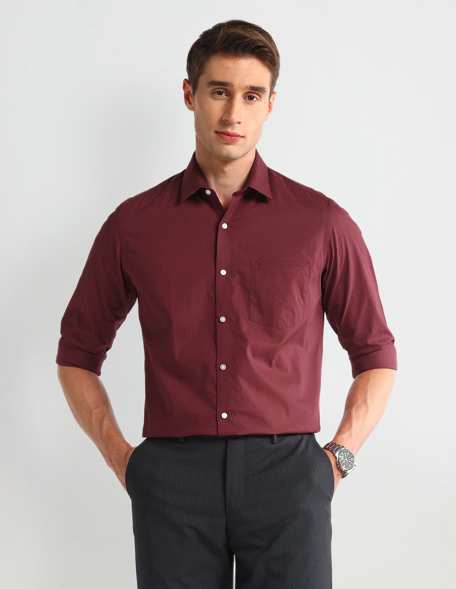 Arrow Manhattan Slim Cotton Shirt