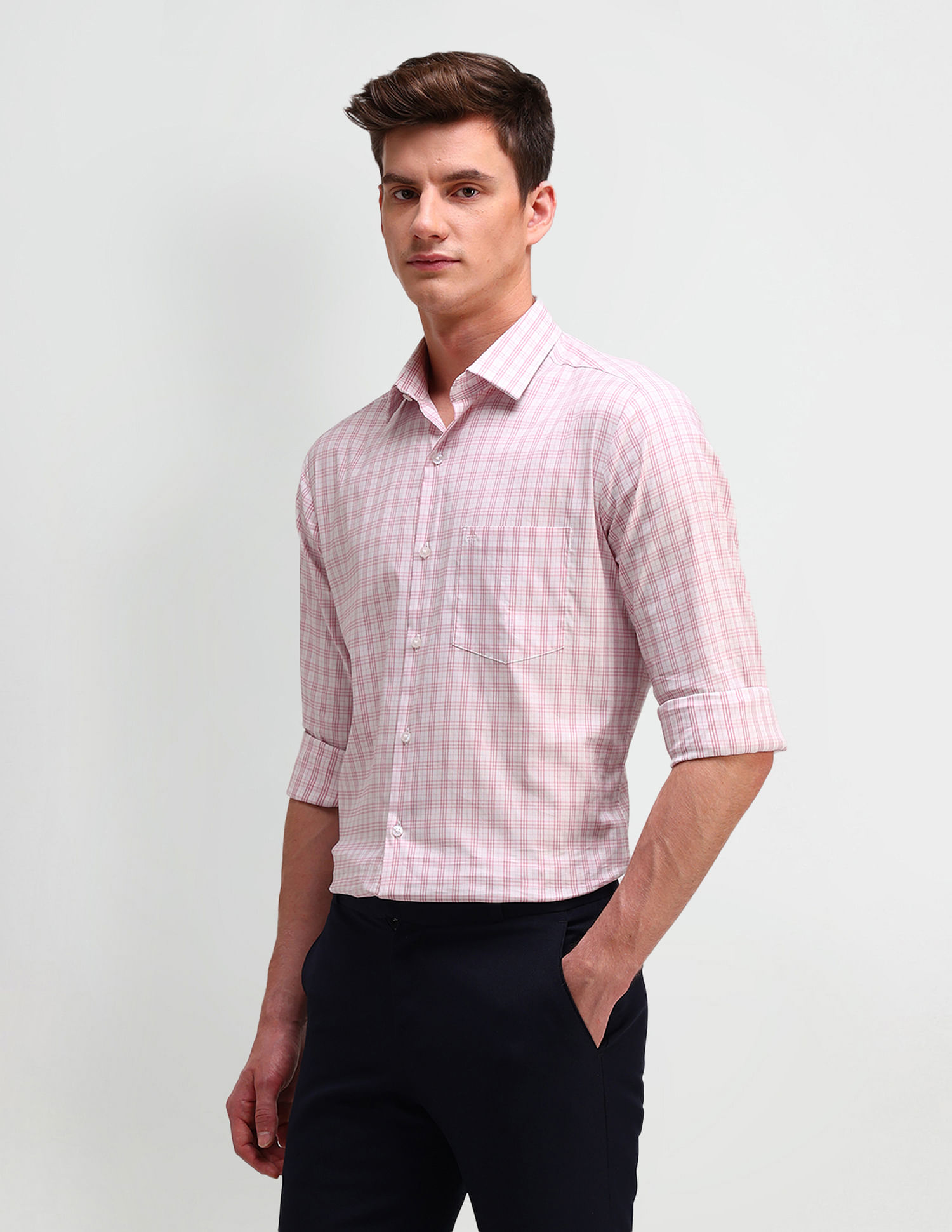 Arrow Slim Fit All-Over Pattern Shirt