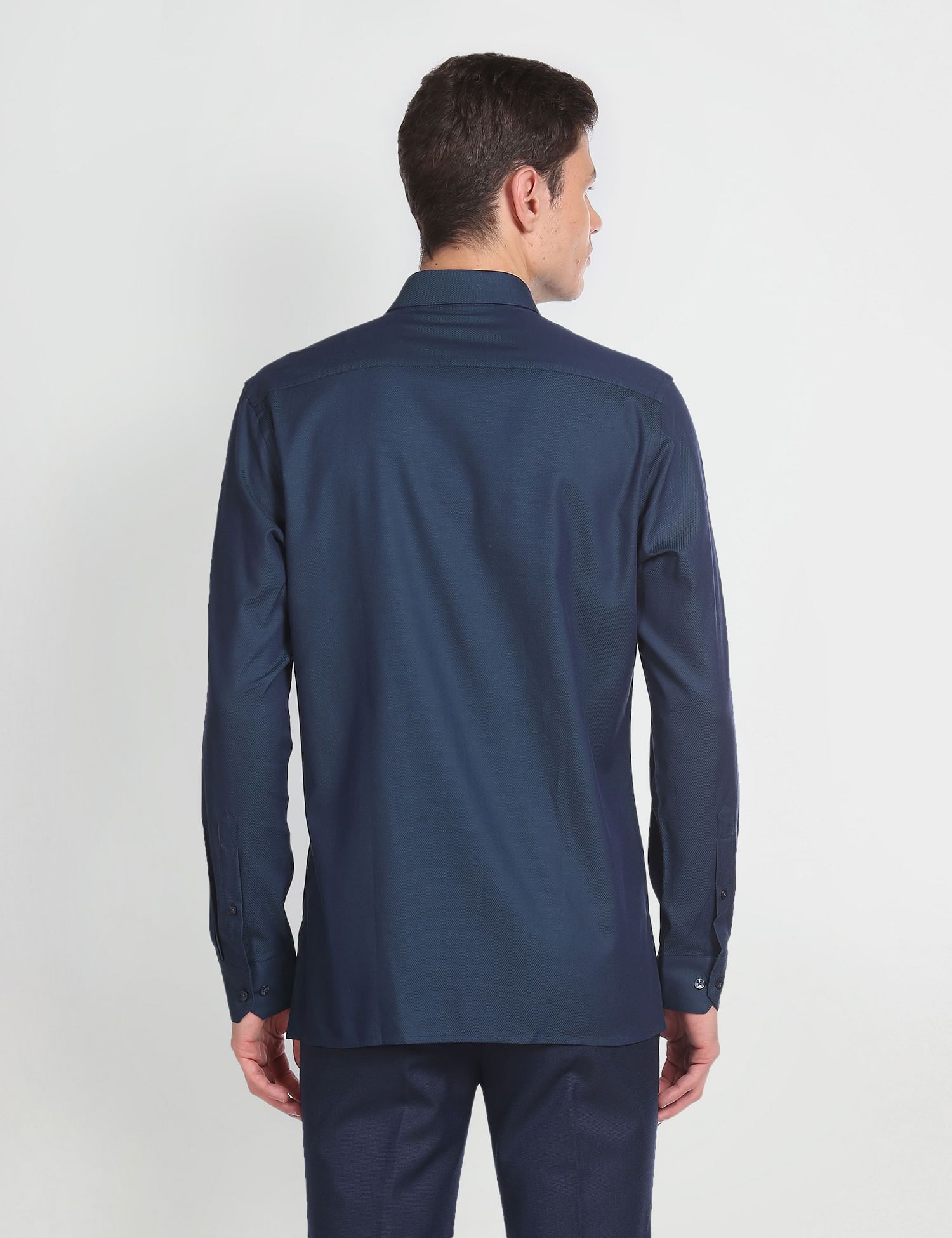 Arrow Patterned Weave Classic Fit Shirt