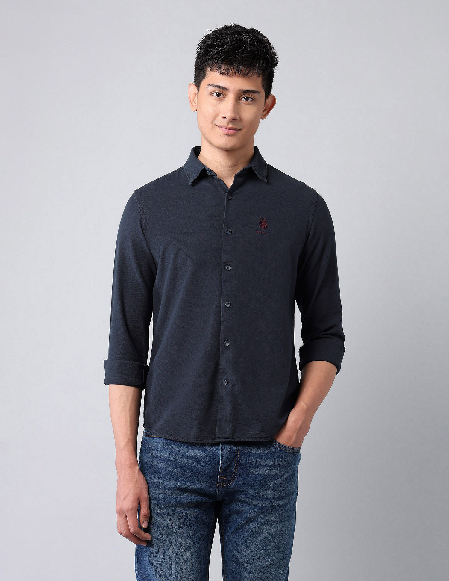 U.S. Polo Assn. Denim Co. Pure Cotton Dobby Shirt