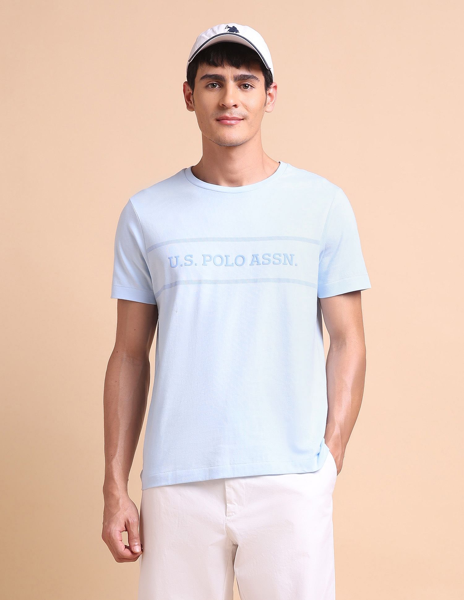 U.S. Polo Assn. Brand Embossed Slim Fit T-Shirt