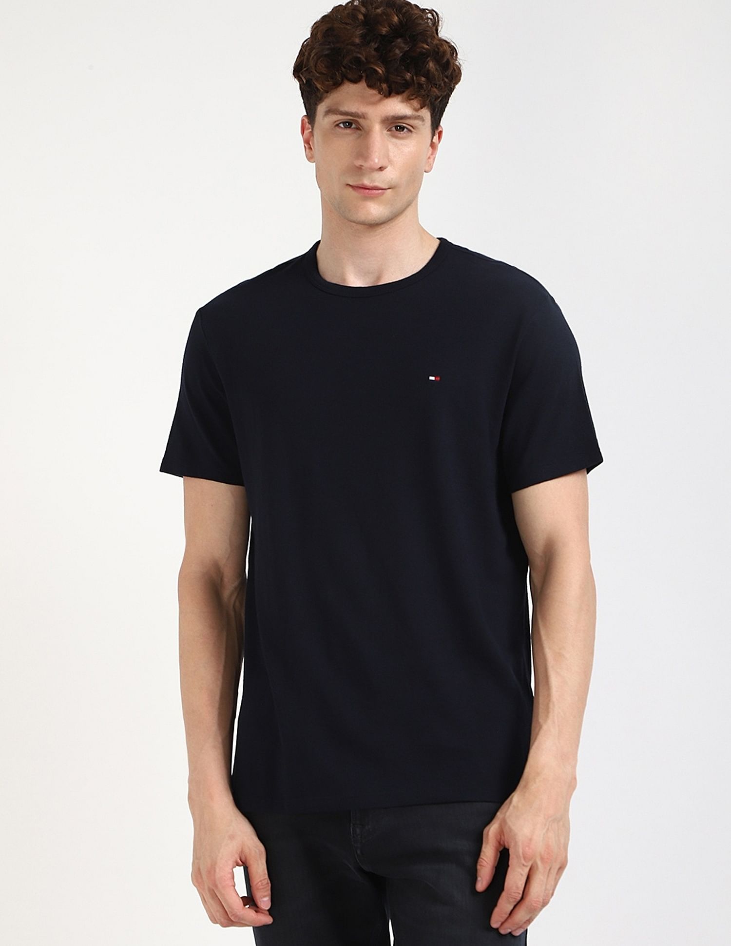 Tommy Hilfiger Solid Regular-Fit Cotton T-Shirt