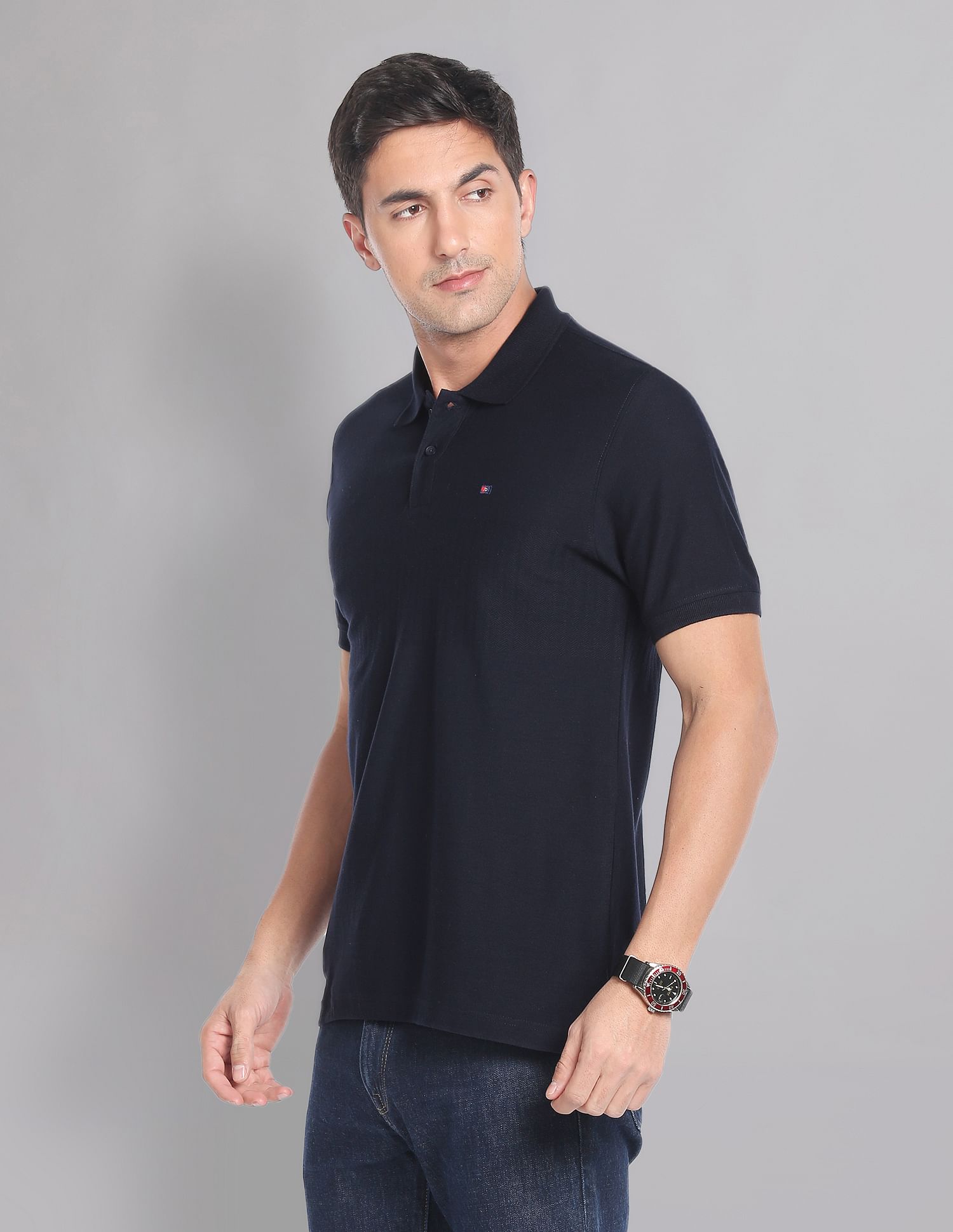 AD by Arvind Horizontal Stripe COOL-IT Real Deal Polo Shirt