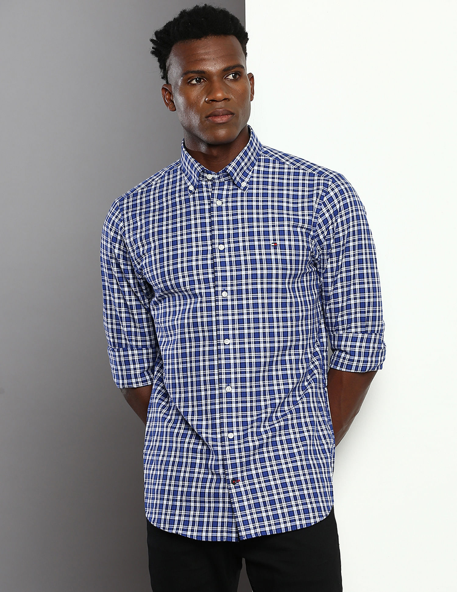 Tommy hilfiger online checkered shirt