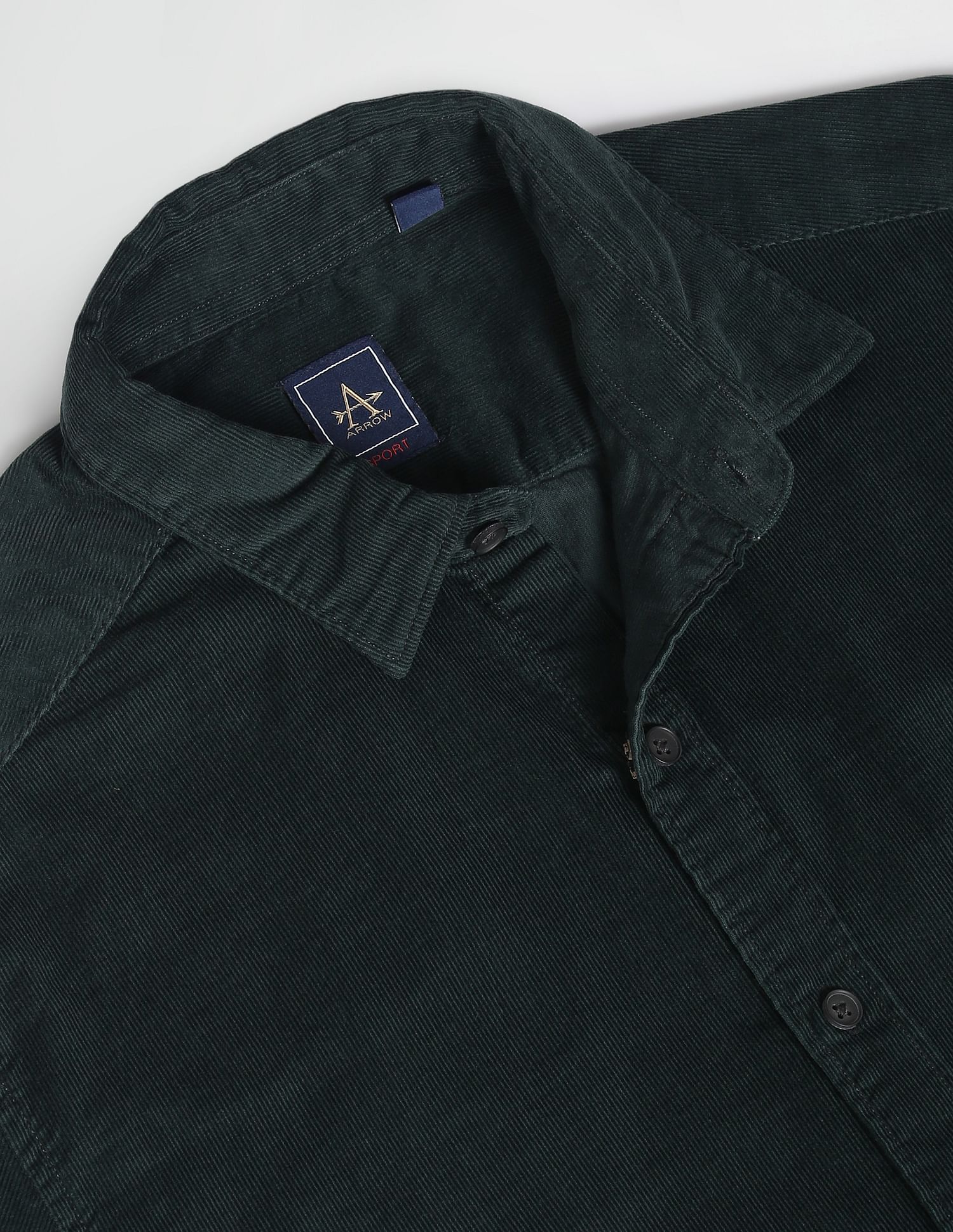 Arrow Sports Solid Corduroy Shirt